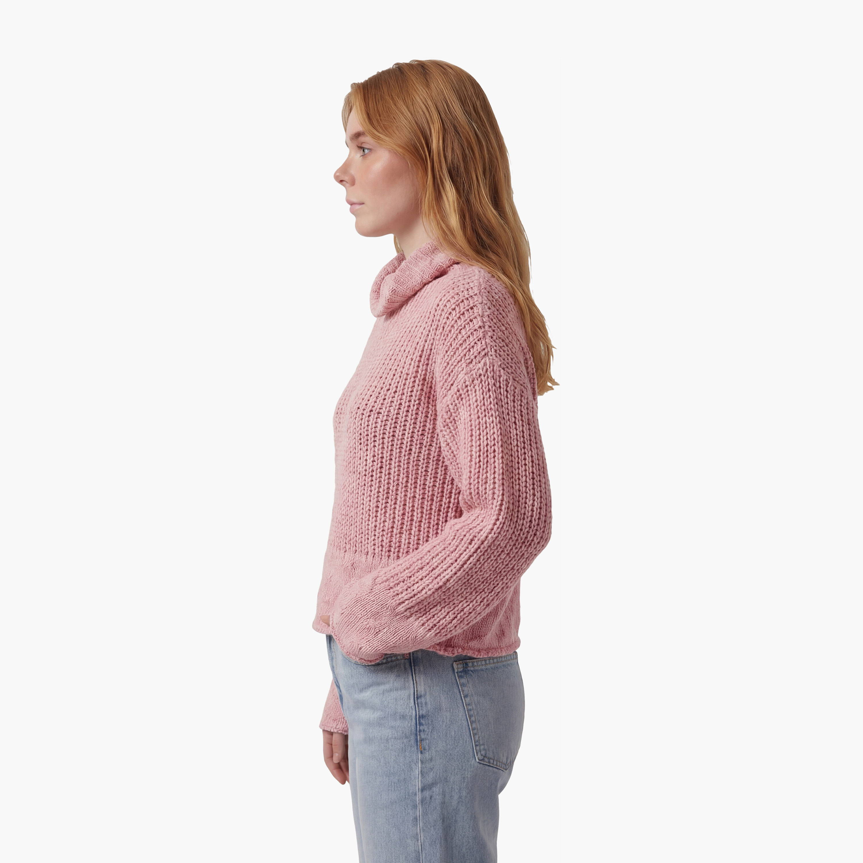 سترة نسائية برقبة علوية وردية مضلعة من إسطنبول-women-clothing-cardigansandjumpers-jumpers-image-1
