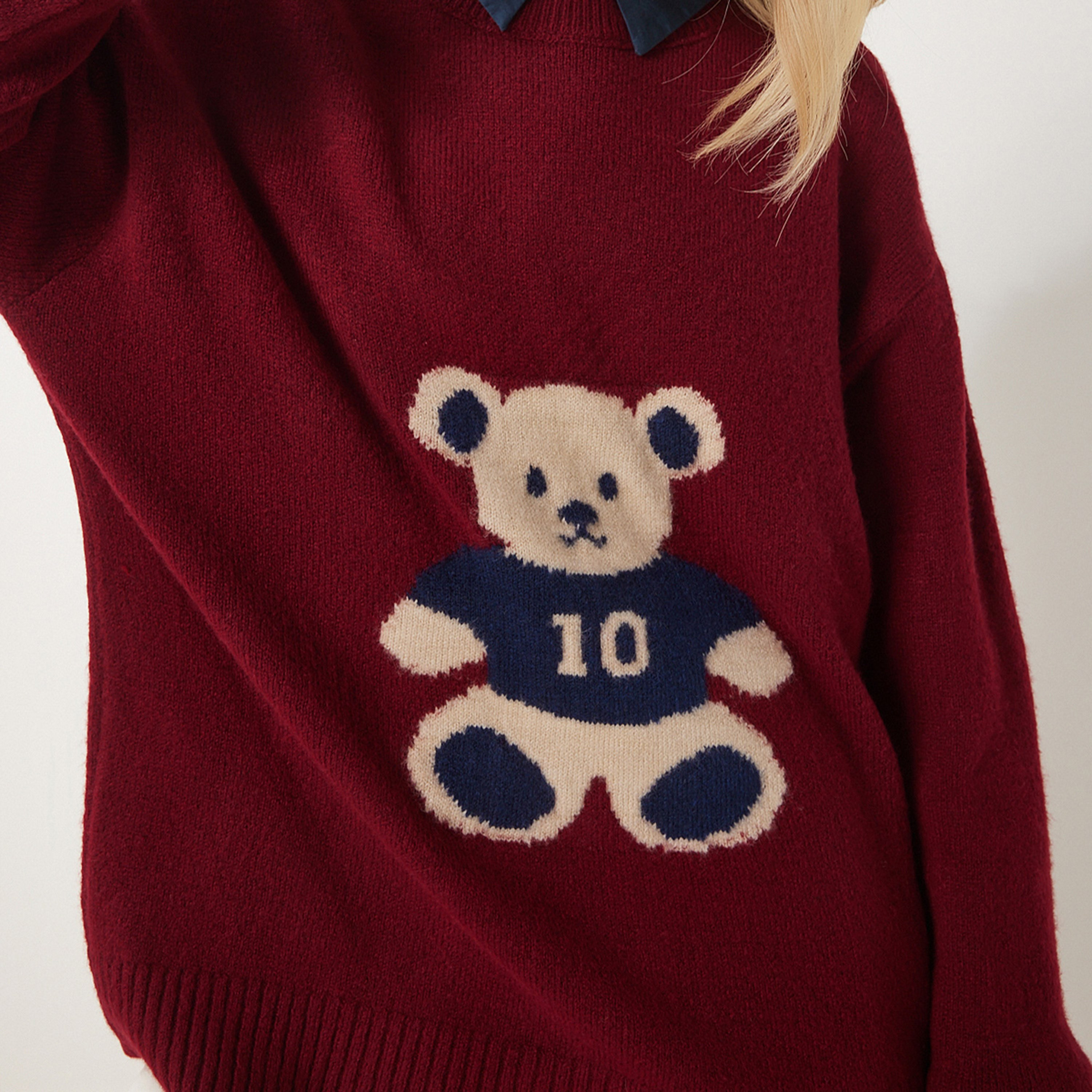 سعادة إسطنبول دب محبوك بأكمام متدللة سترة نسائية-women-winterwear-cardigansandjumpers-jumpers-image-13
