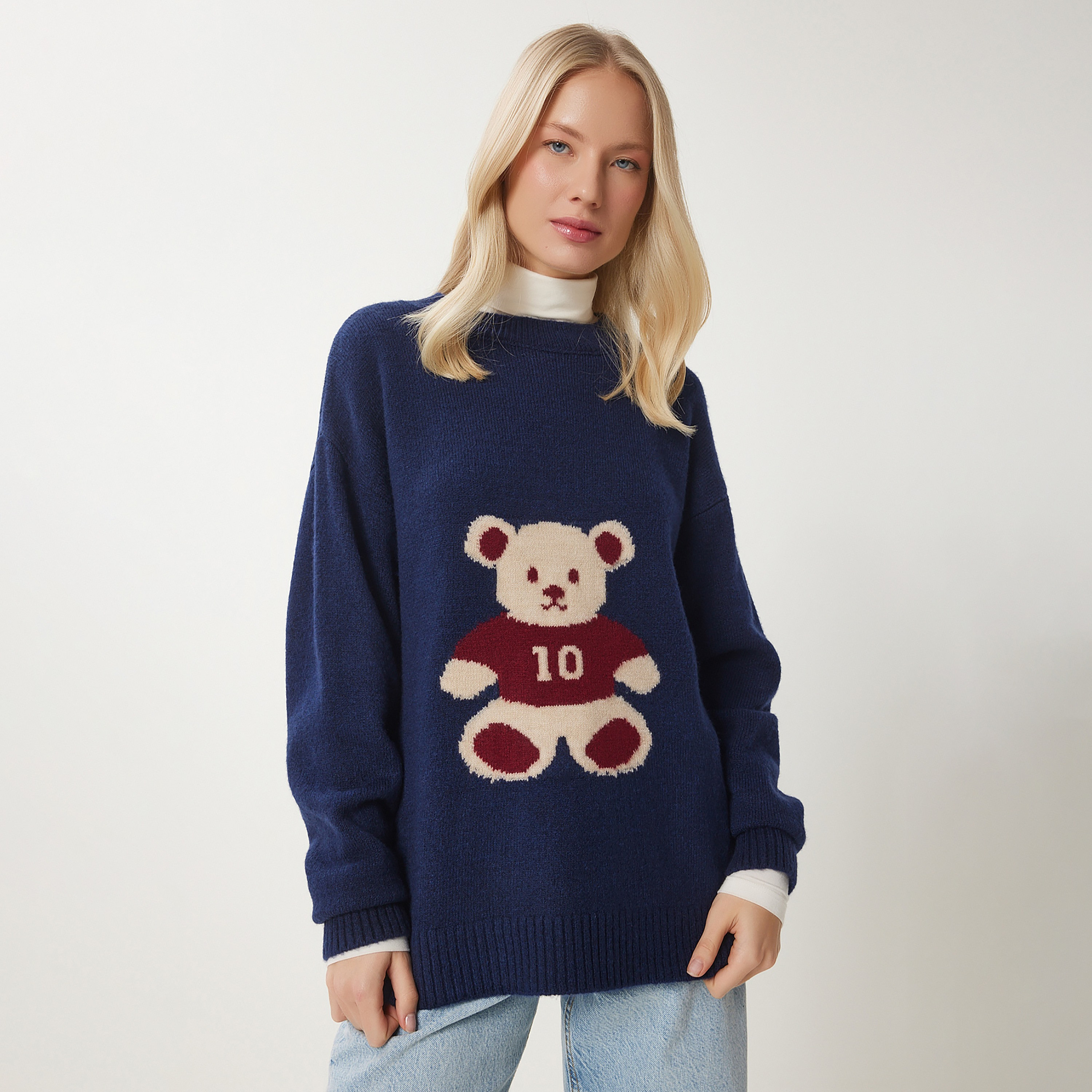 سعادة إسطنبول دب محبوك بأكمام متدللة سترة نسائية-women-clothing-cardigansandjumpers-jumpers-image-4
