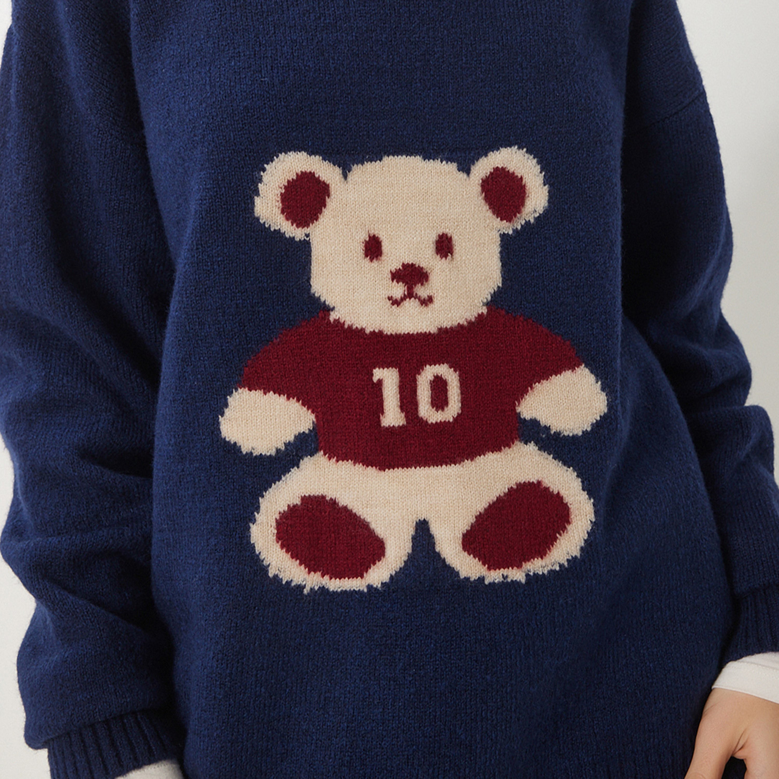 Happiness Istanbul Teddy Bear Knitted Dropped Sleeves Women's Sweater-women-clothing-cardigansandjumpers-jumpers-image-4