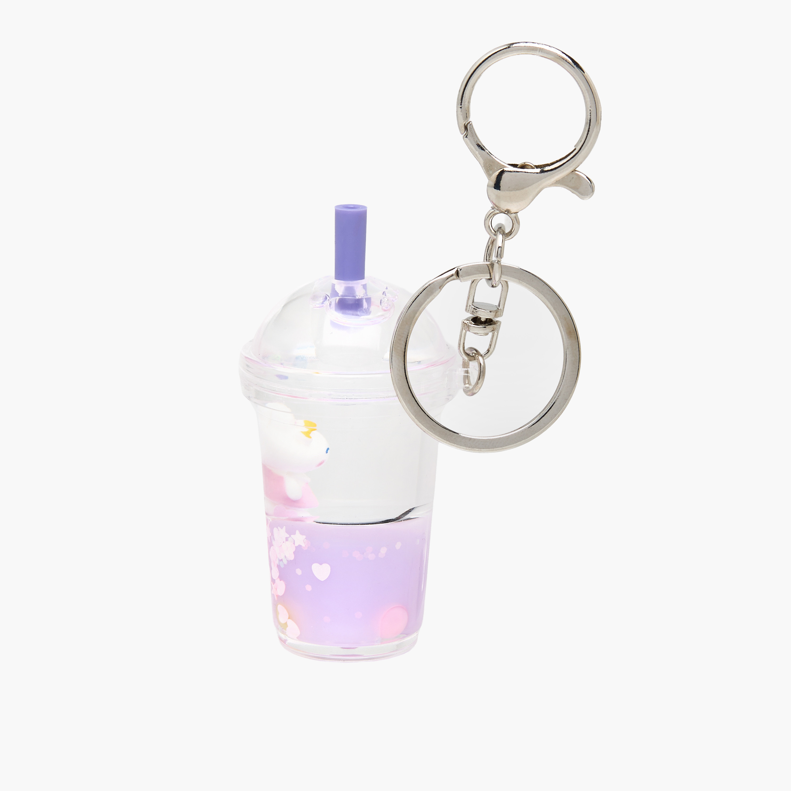 Keychain with Liquid Juice Charm-girls-accessories-keyringsandbagcharms-image-1
