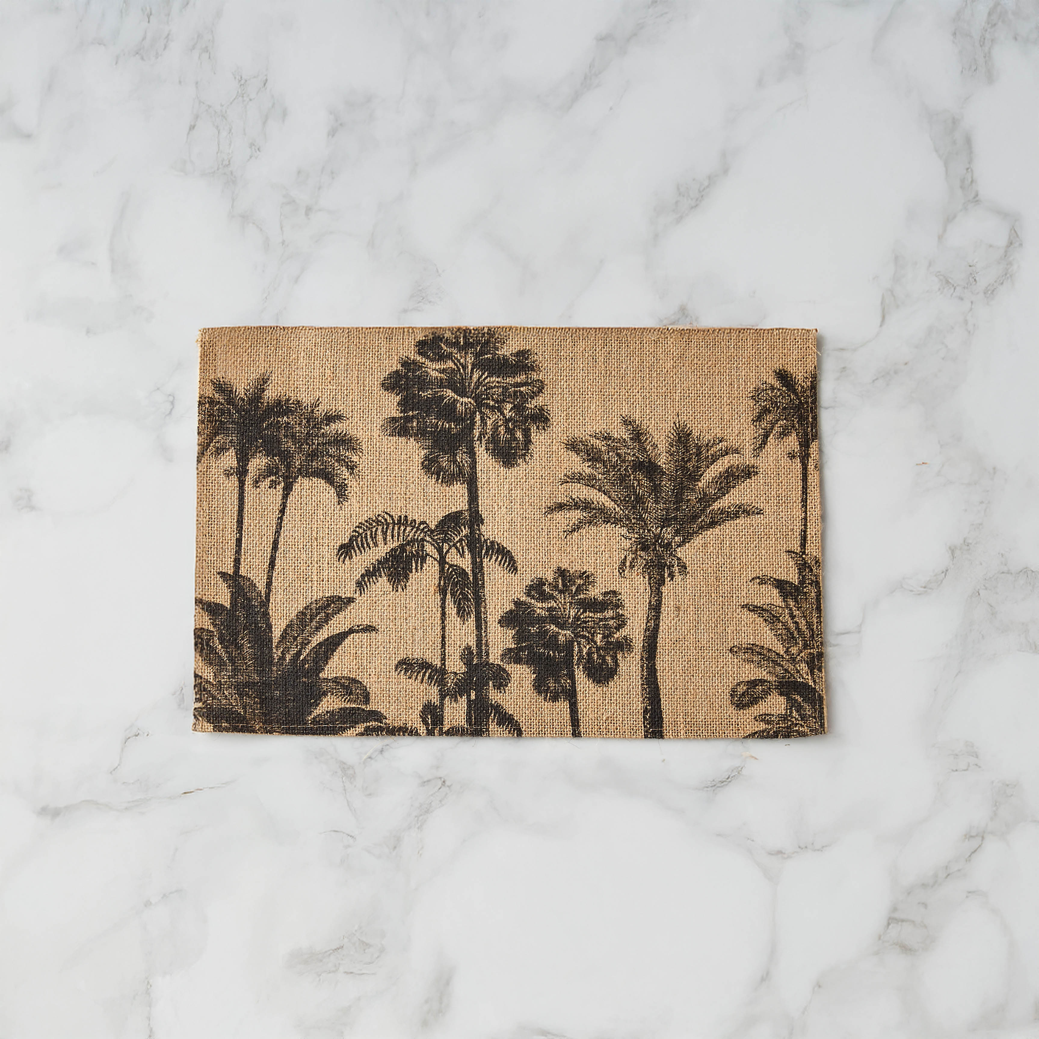 Palm Tree Print Jute Placemat - Set of 4-household-dining-tablelinen-placemats-image-3