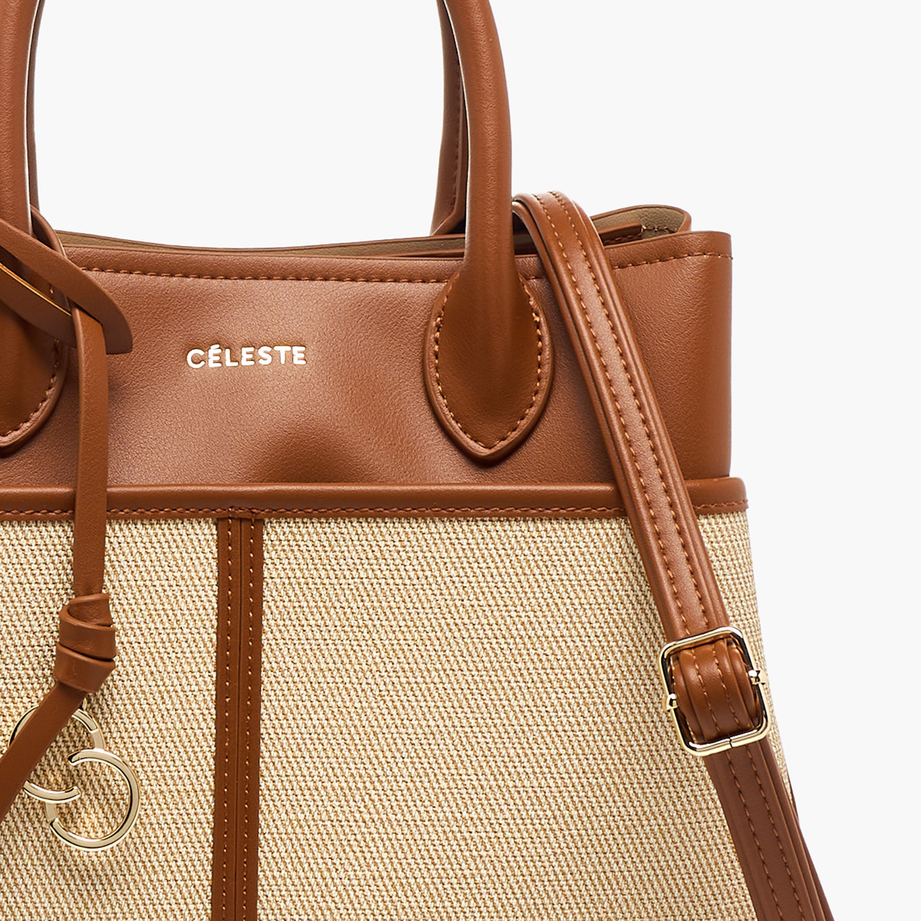 Celeste Textured Tote Bag with Zip Closure-women-bagsandwallets-handbags-image-9