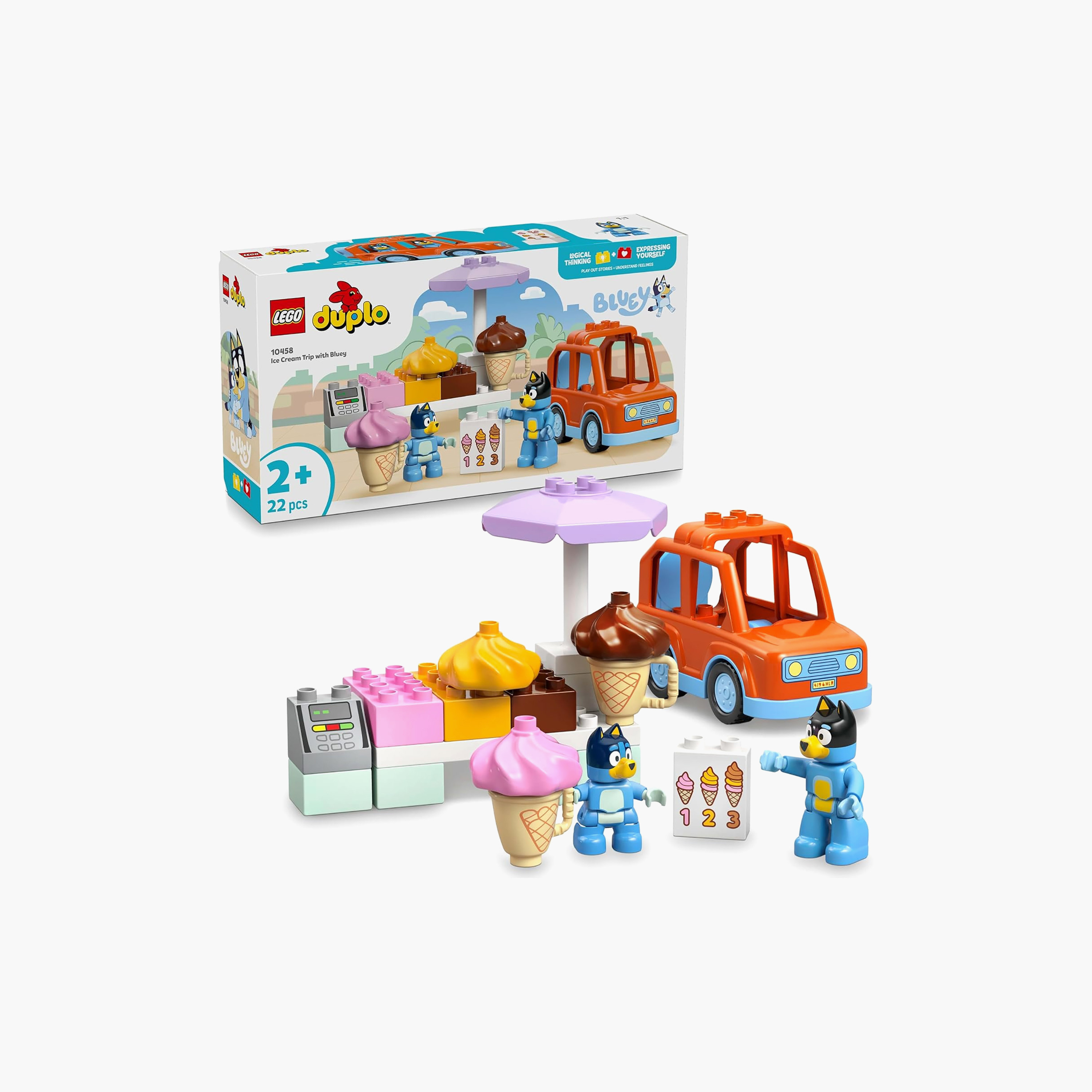 LEGO DUPLO Bluey Ice Cream Trip with Bluey Toddler Toy 10458-toys-buildingblocks-blocks-image-2
