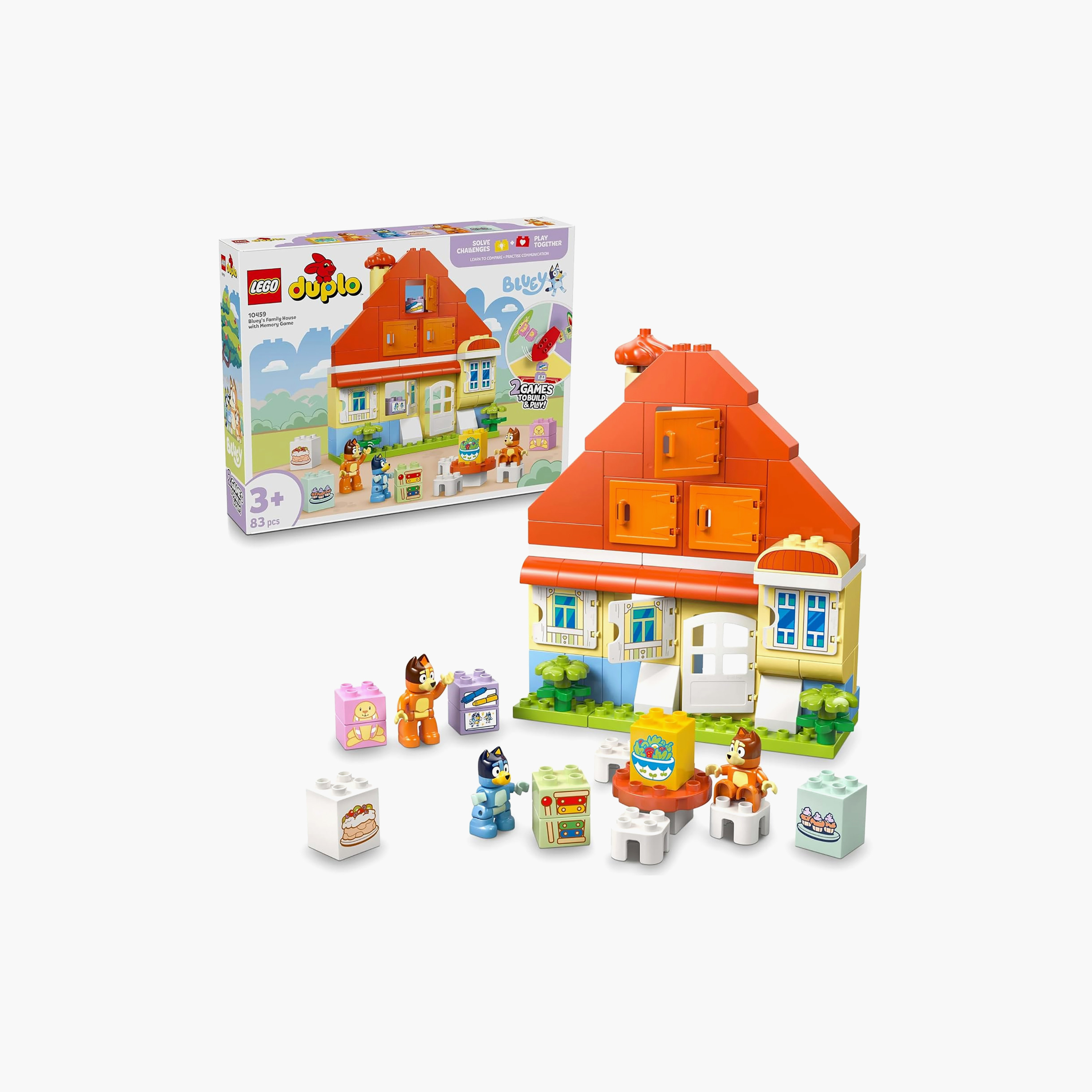 LEGO DUPLO Bluey: Bluey’s Family House with Memory Game Interactive Toy 10459-toys-buildingblocks-blocks-image-6
