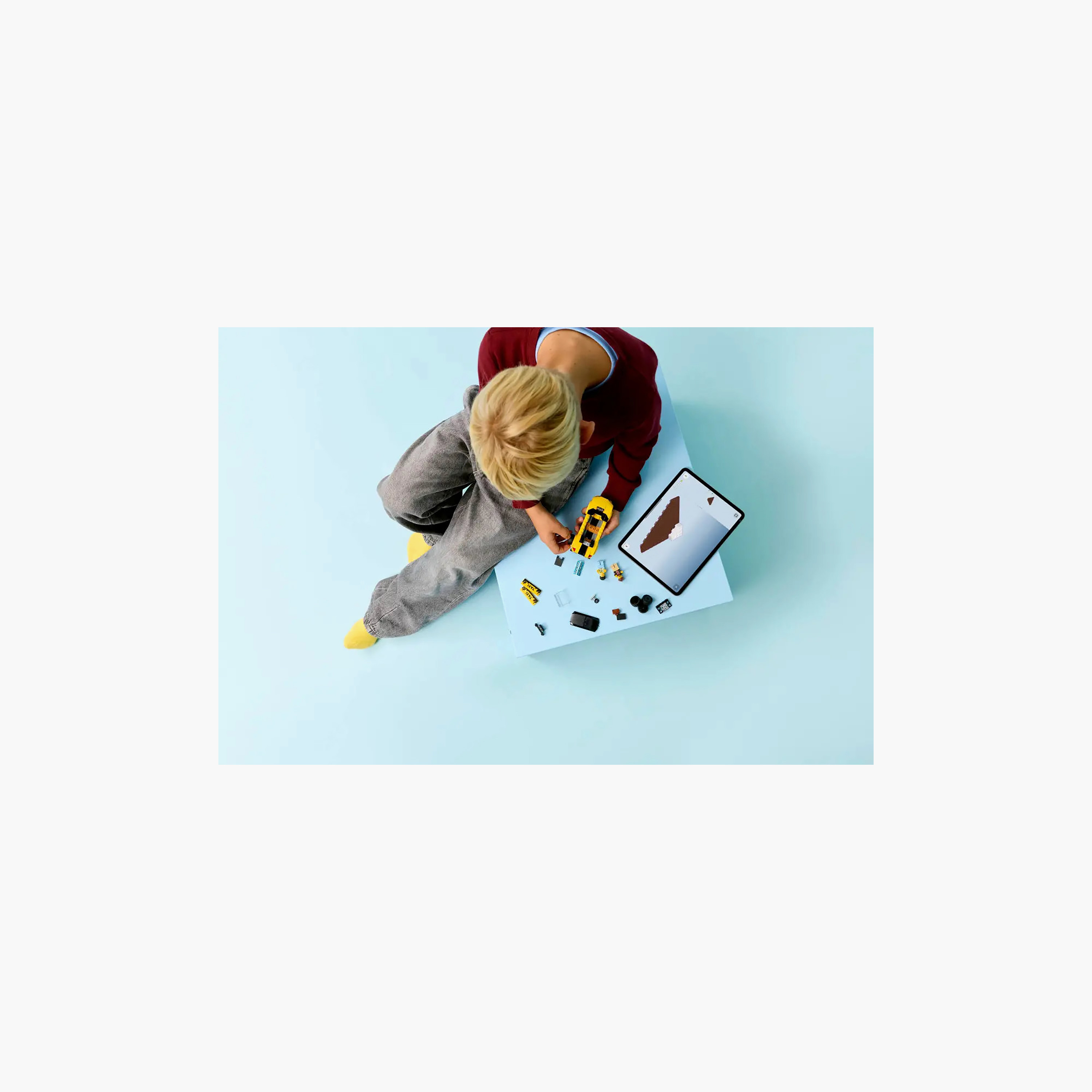 طقم نموذج سيارة تاكسي أصفر مع شخصيتين صغيرتين سيتي 60487 من ليغو-toys-buildingblocks-blocks-image-11