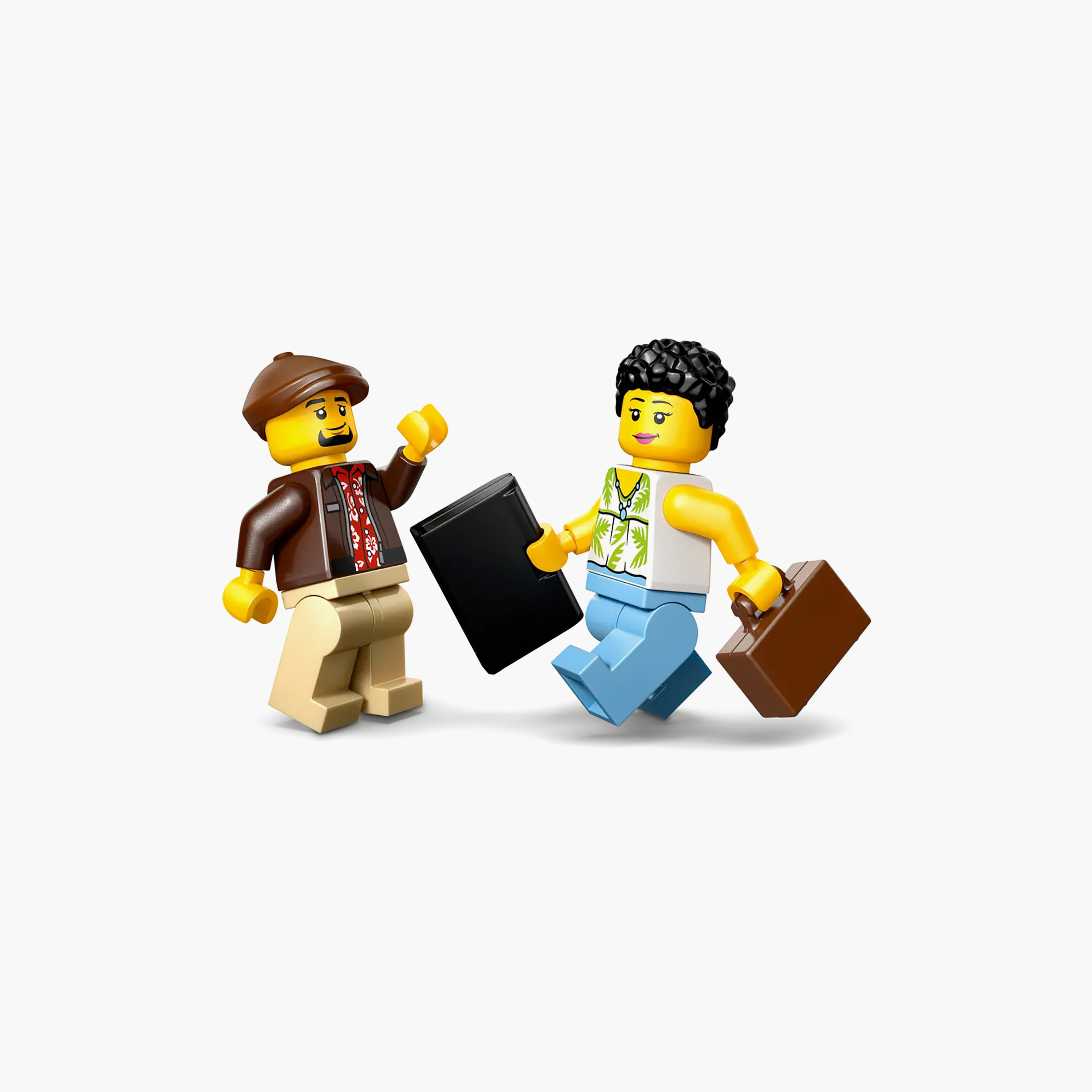 طقم نموذج سيارة تاكسي أصفر مع شخصيتين صغيرتين سيتي 60487 من ليغو-toys-buildingblocks-blocks-image-6