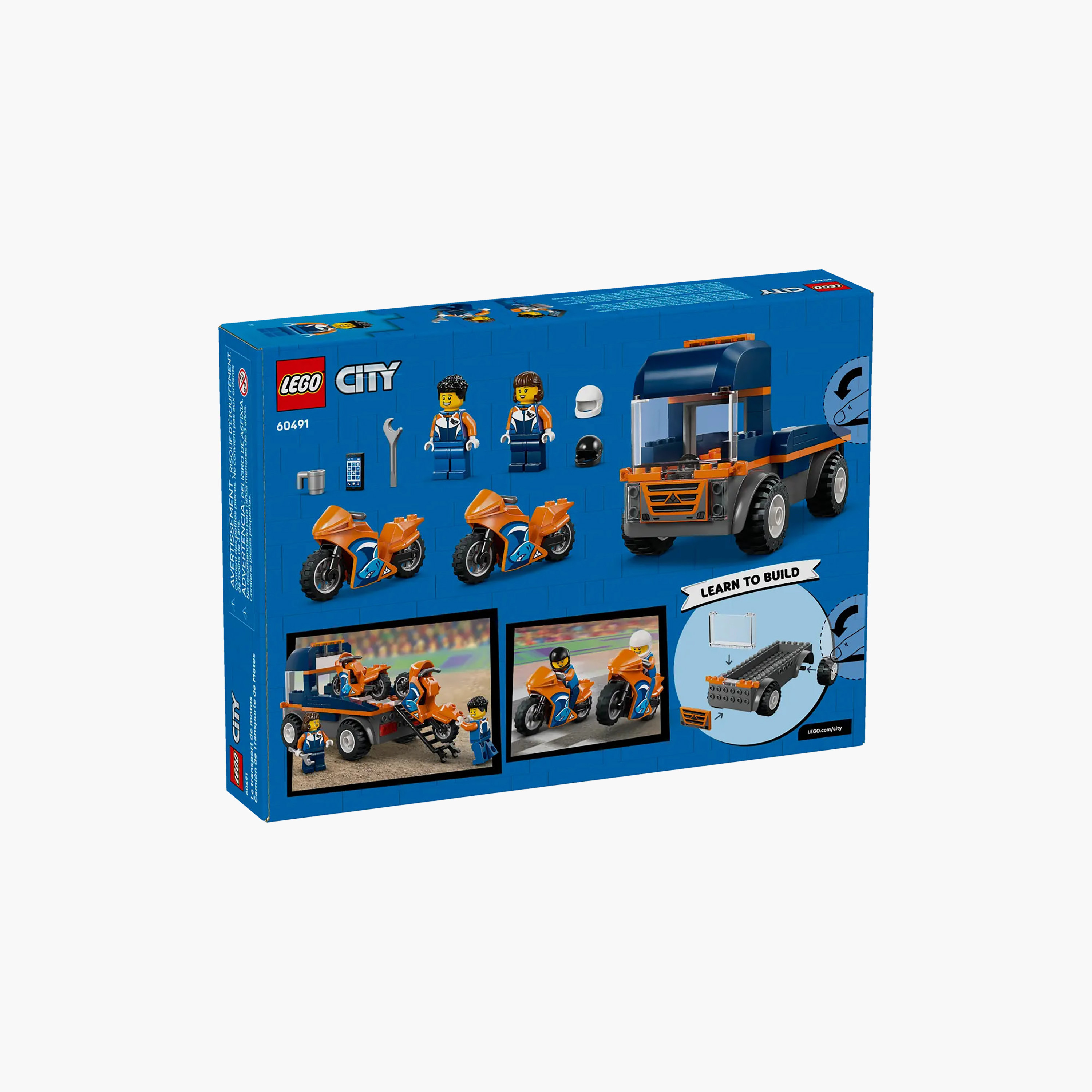 LEGO City Motorcycle Transporter Toy and 2 Minifigures 60491-toys-buildingblocks-blocks-image-10