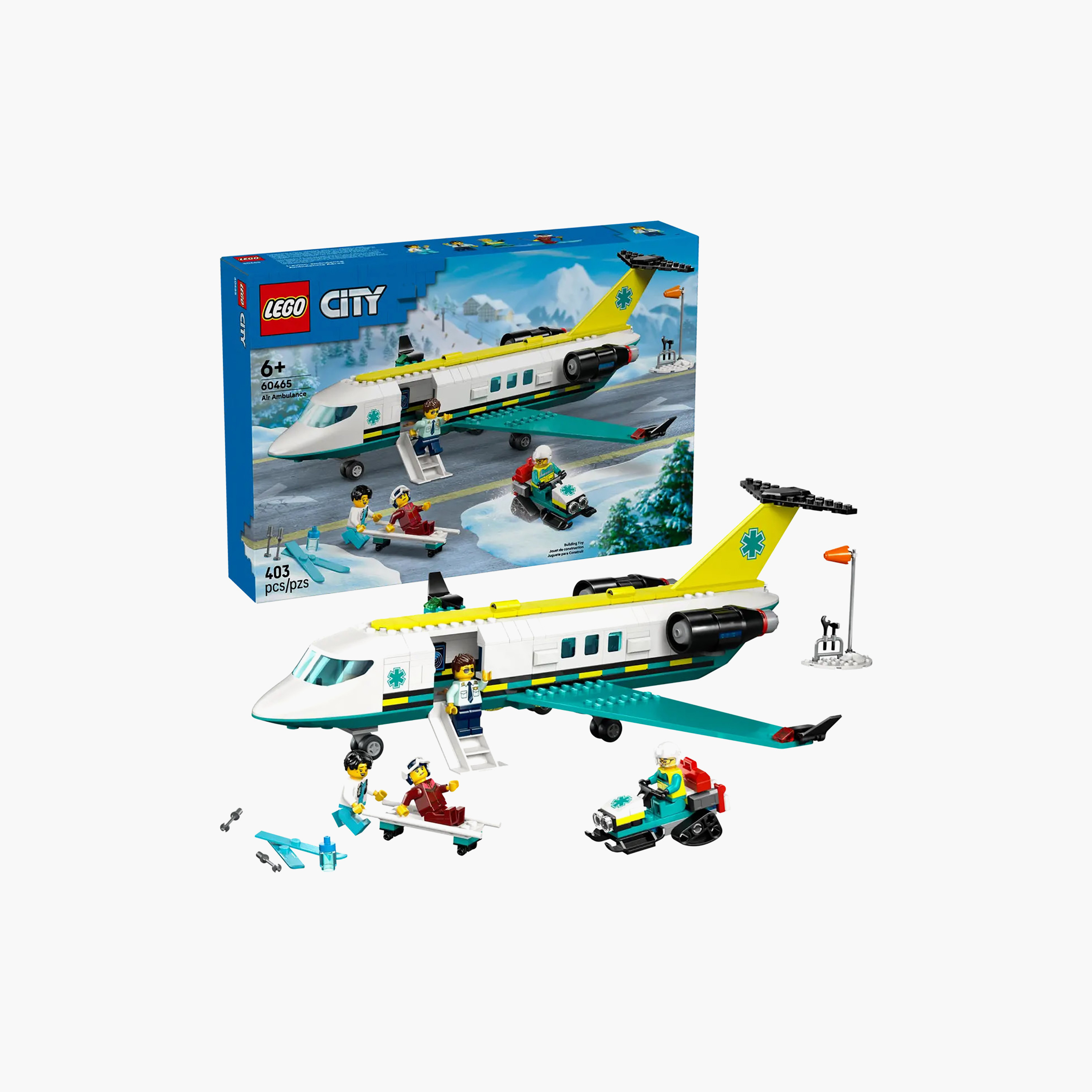 LEGO City Emergency Air Ambulance Plane, Airplane Toy Building Set 60465-toys-buildingblocks-blocks-image-7