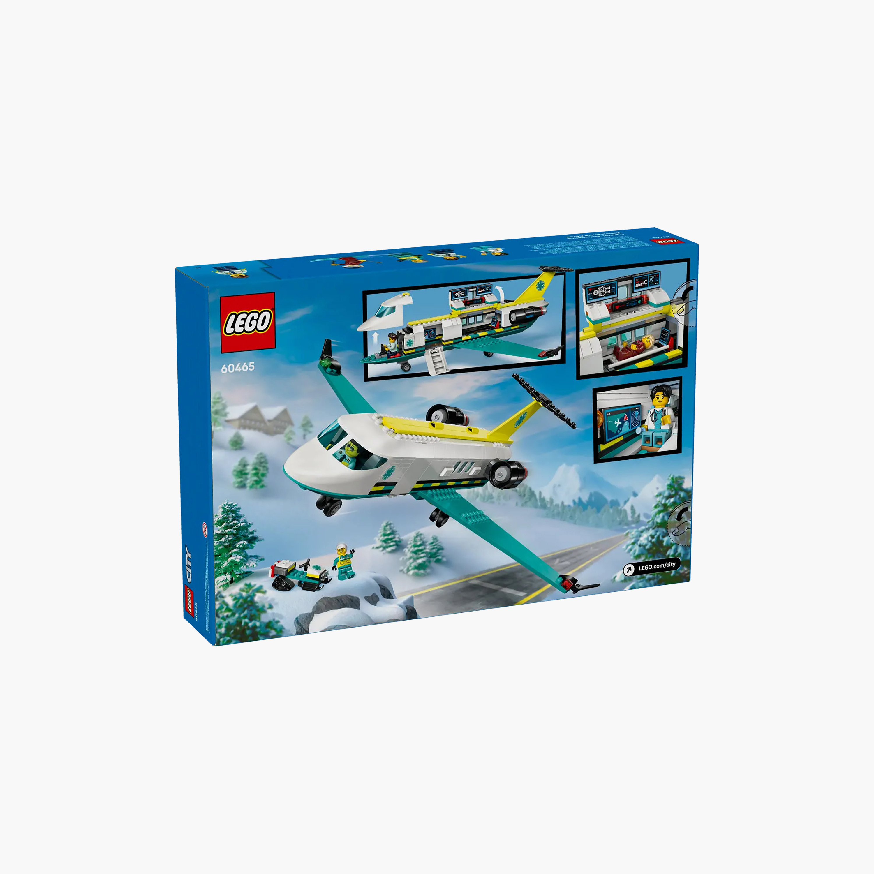 LEGO City Emergency Air Ambulance Plane, Airplane Toy Building Set 60465-toys-buildingblocks-blocks-image-8