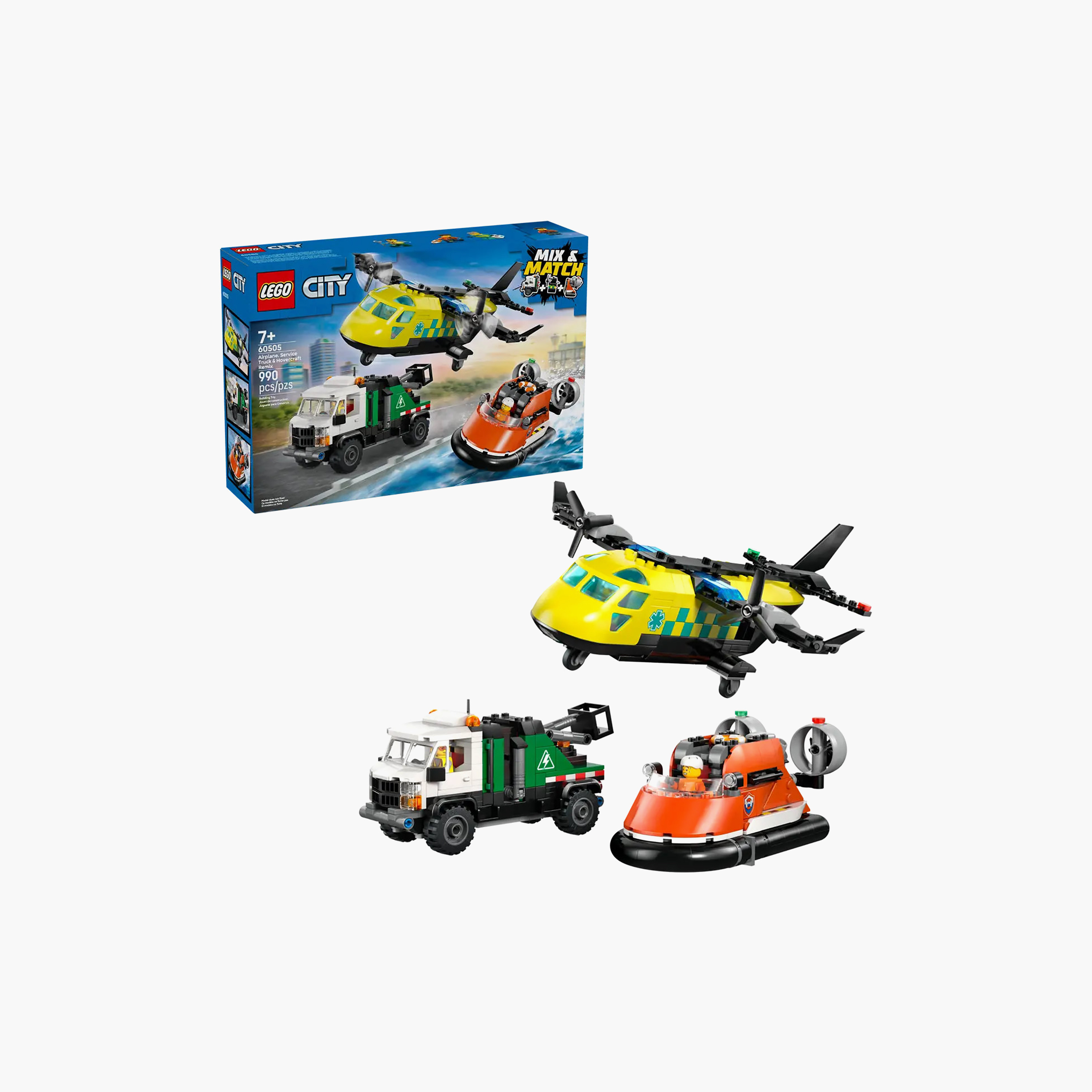 LEGO City Airplane, Service Truck & Hovercraft Remix 60505-toys-buildingblocks-blocks-image-1