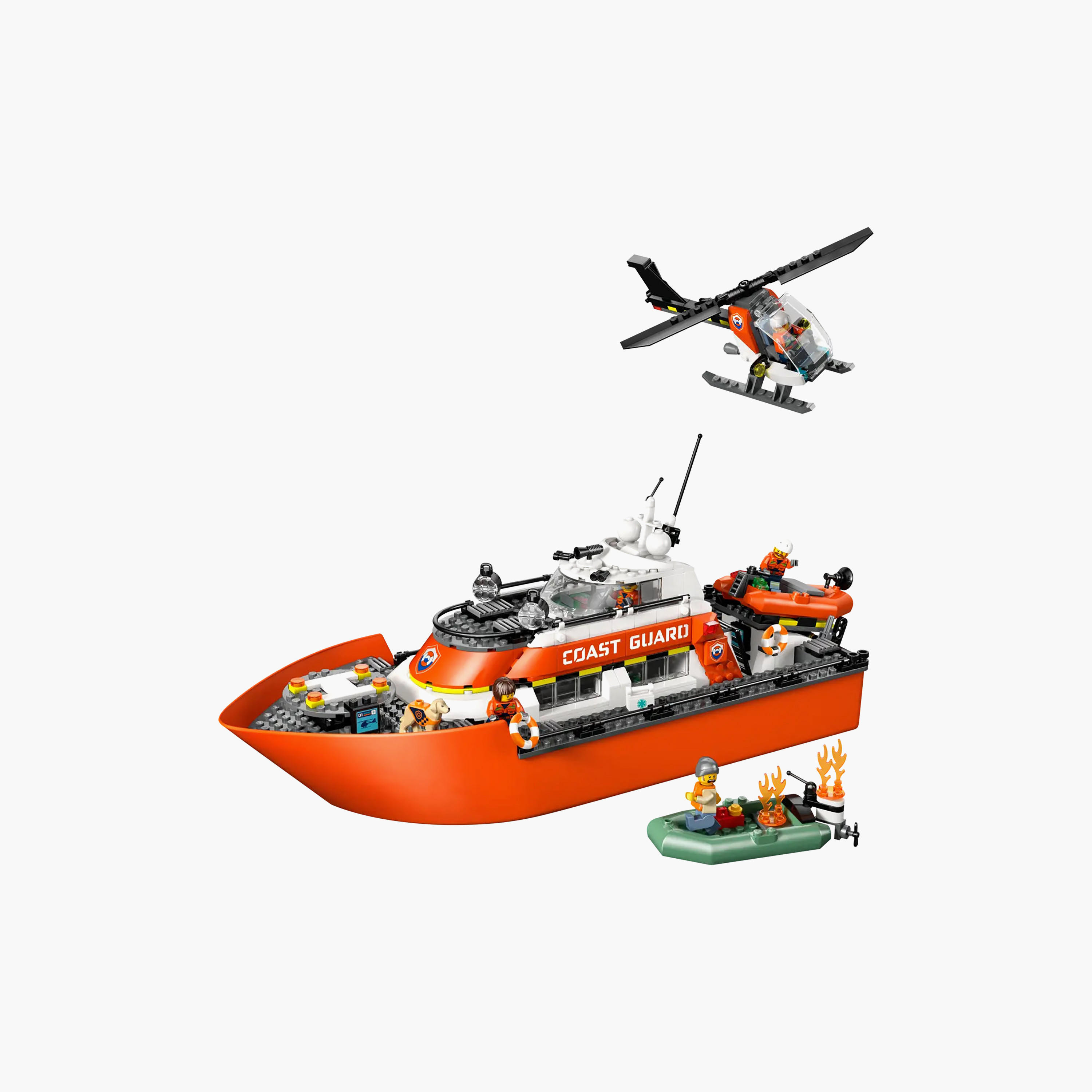 LEGO City Coast Guard Rescue Boat & Helicopter Playset 60504-toys-buildingblocks-blocks-image-10