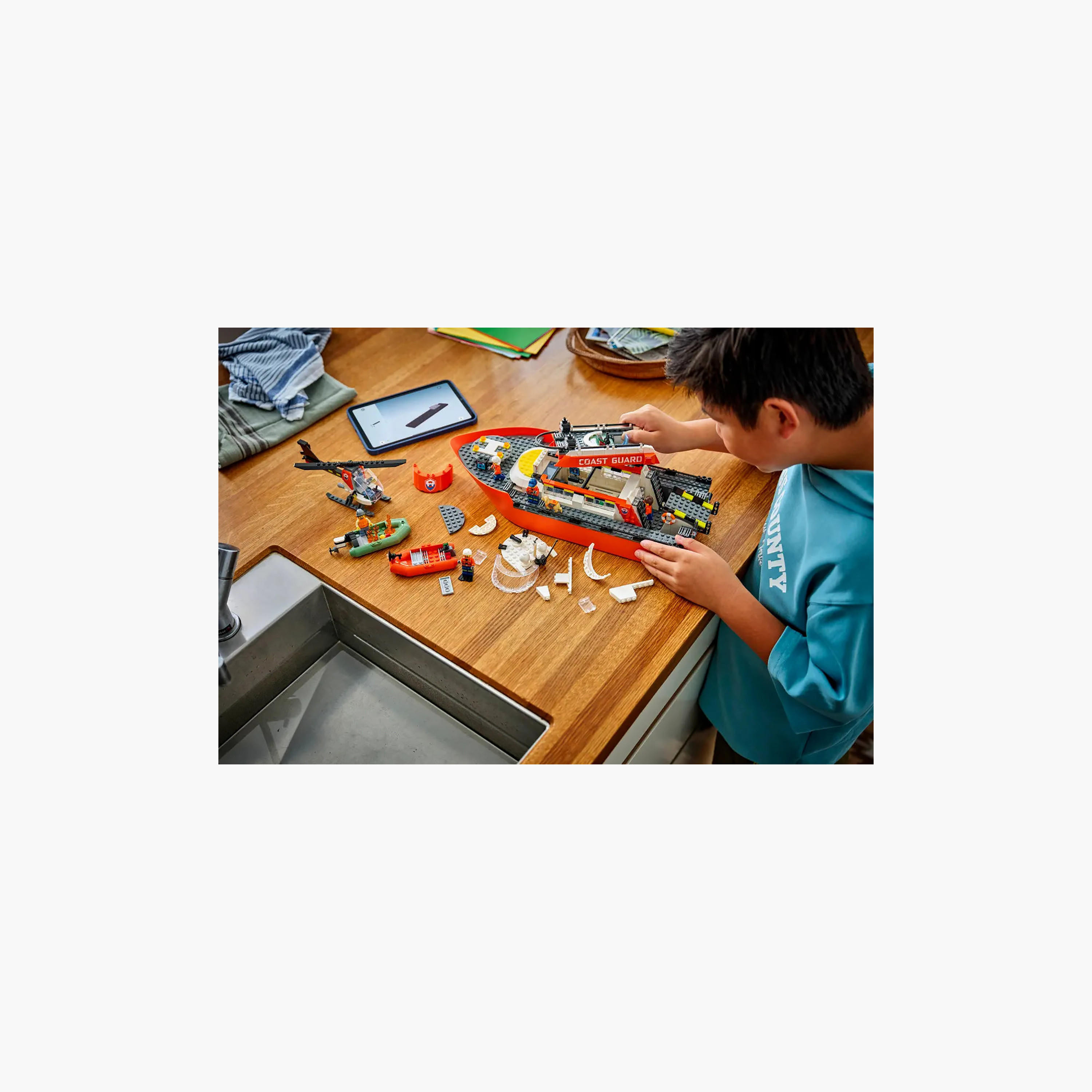 LEGO City Coast Guard Rescue Boat & Helicopter Playset 60504-toys-buildingblocks-blocks-image-6