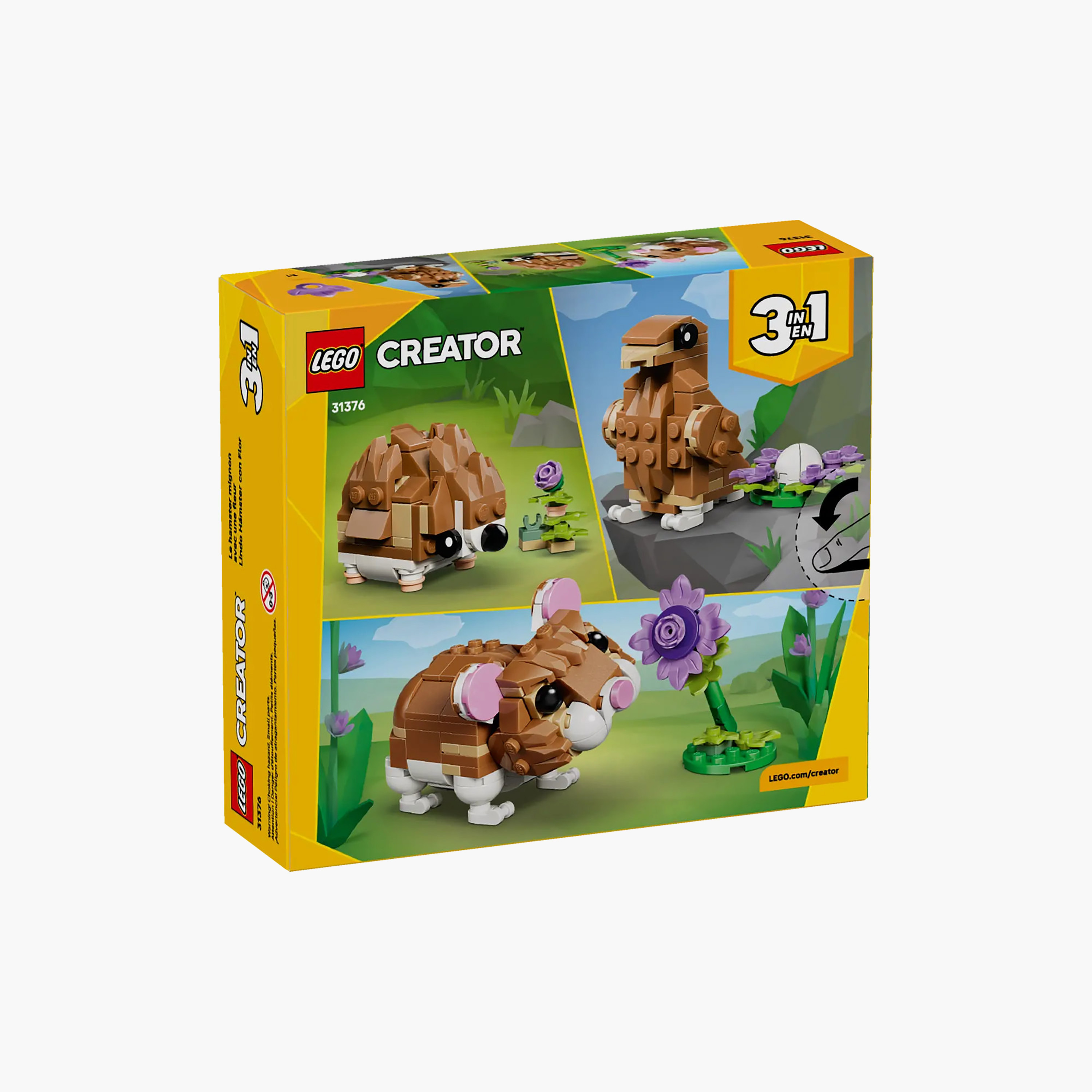 LEGO Creator 3 in 1 Cute Hamster with a Flower Toy 31376-toys-buildingblocks-blocks-image-5