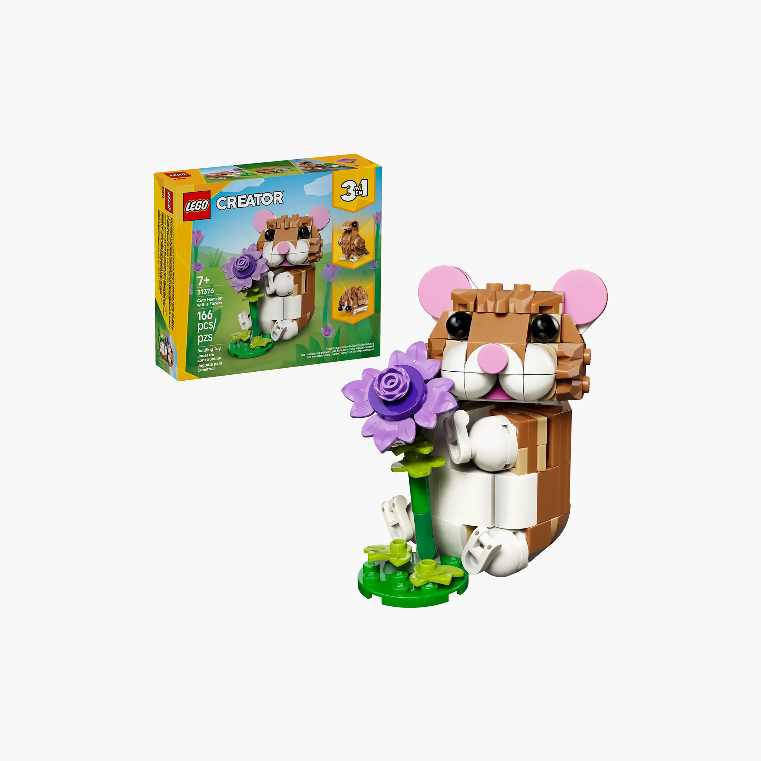 LEGO Creator 3 in 1 Cute Hamster with a Flower Toy 31376-toys-buildingblocks-blocks-image-6