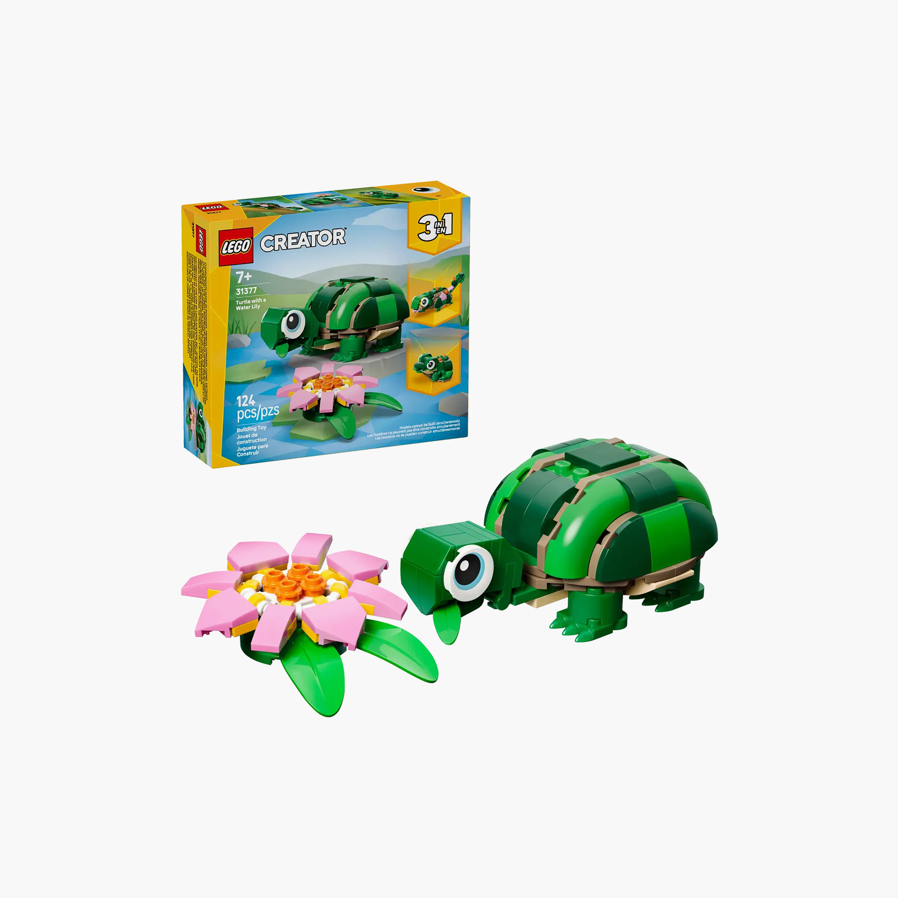 سلحفاة مع زهرة زنبق الماء 3 في 1 كرييتور 31377 من ليغو-toys-buildingblocks-blocks-image-6