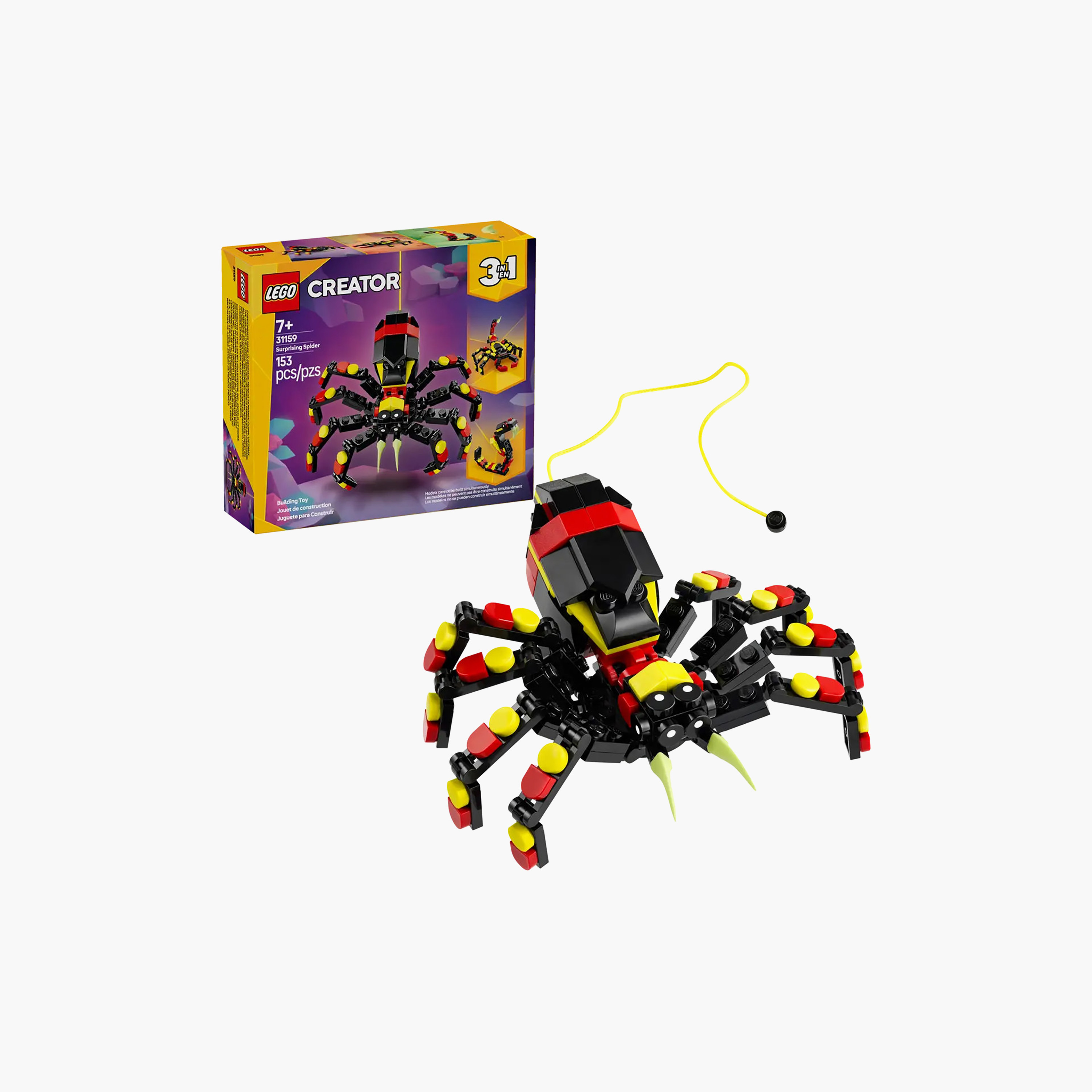 LEGO Creator 3in1 Wild Animals: Surprising Spider Toy Playset 31159-toys-buildingblocks-blocks-image-7