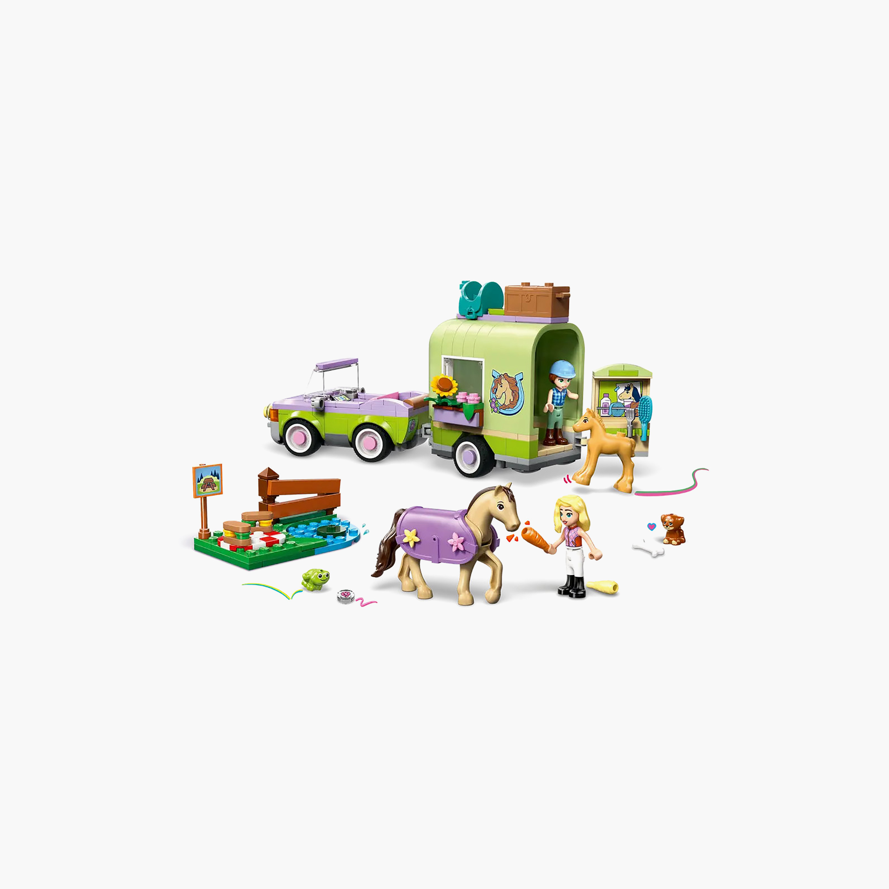 LEGO Friends Horse & Baby Foal Trailer Toy Set 42695-toys-buildingblocks-blocks-image-10