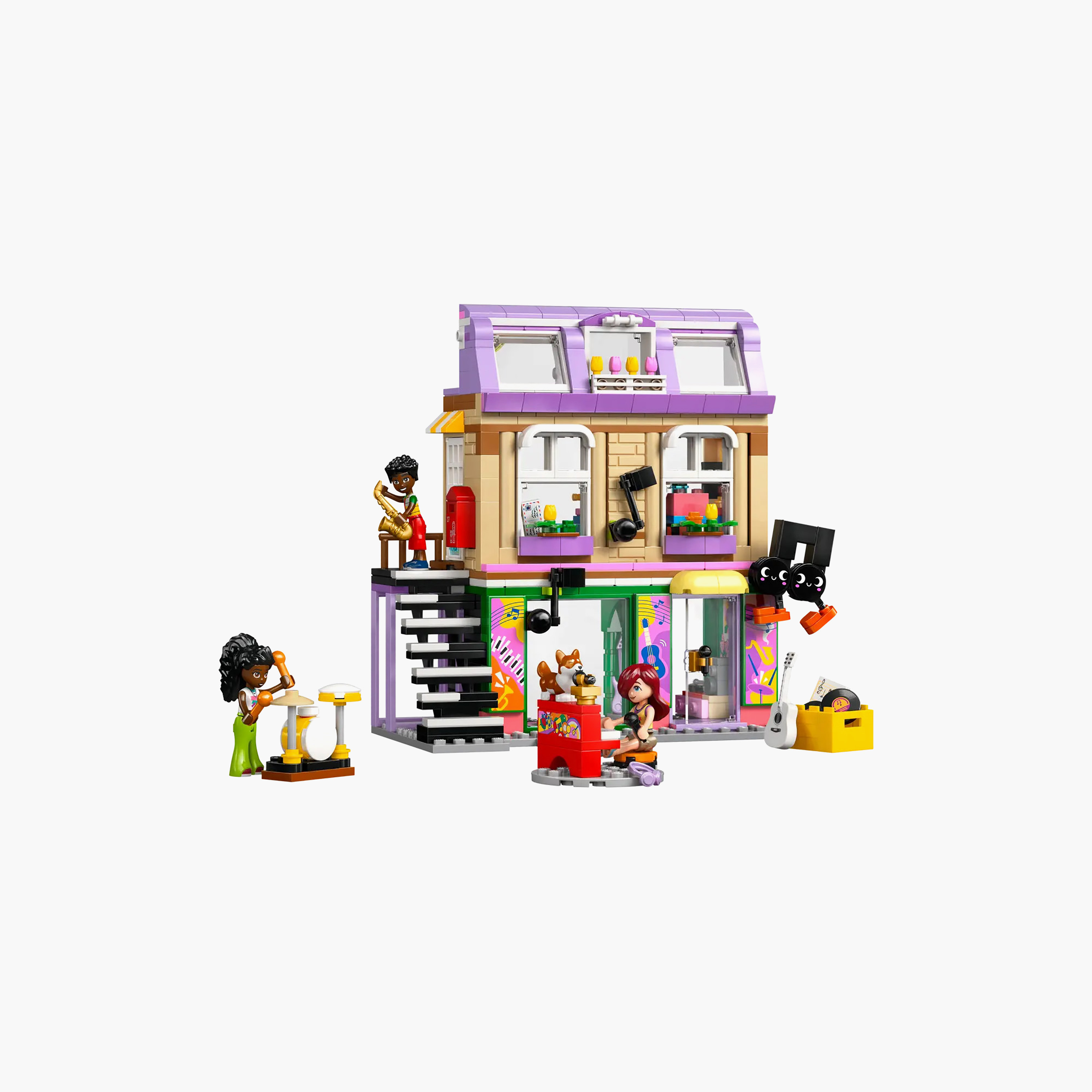 طقم بناء متجر موسيقى وشقة للعب التخيلي فريندز 42653 من ليغو-toys-buildingblocks-blocks-image-1