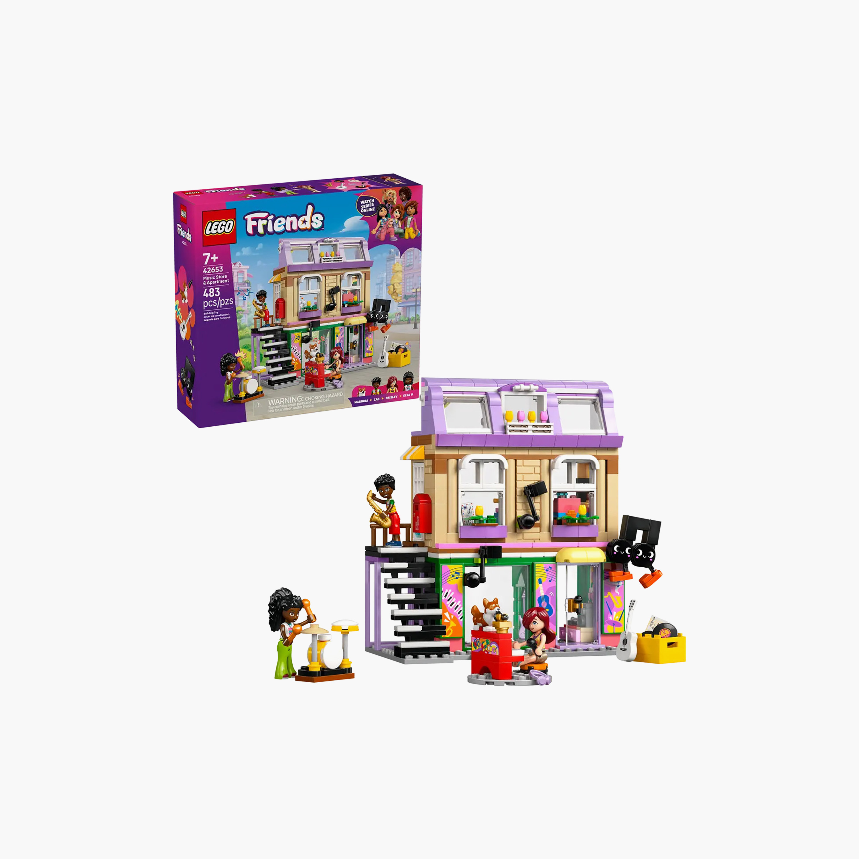 طقم بناء متجر موسيقى وشقة للعب التخيلي فريندز 42653 من ليغو-toys-buildingblocks-blocks-image-4
