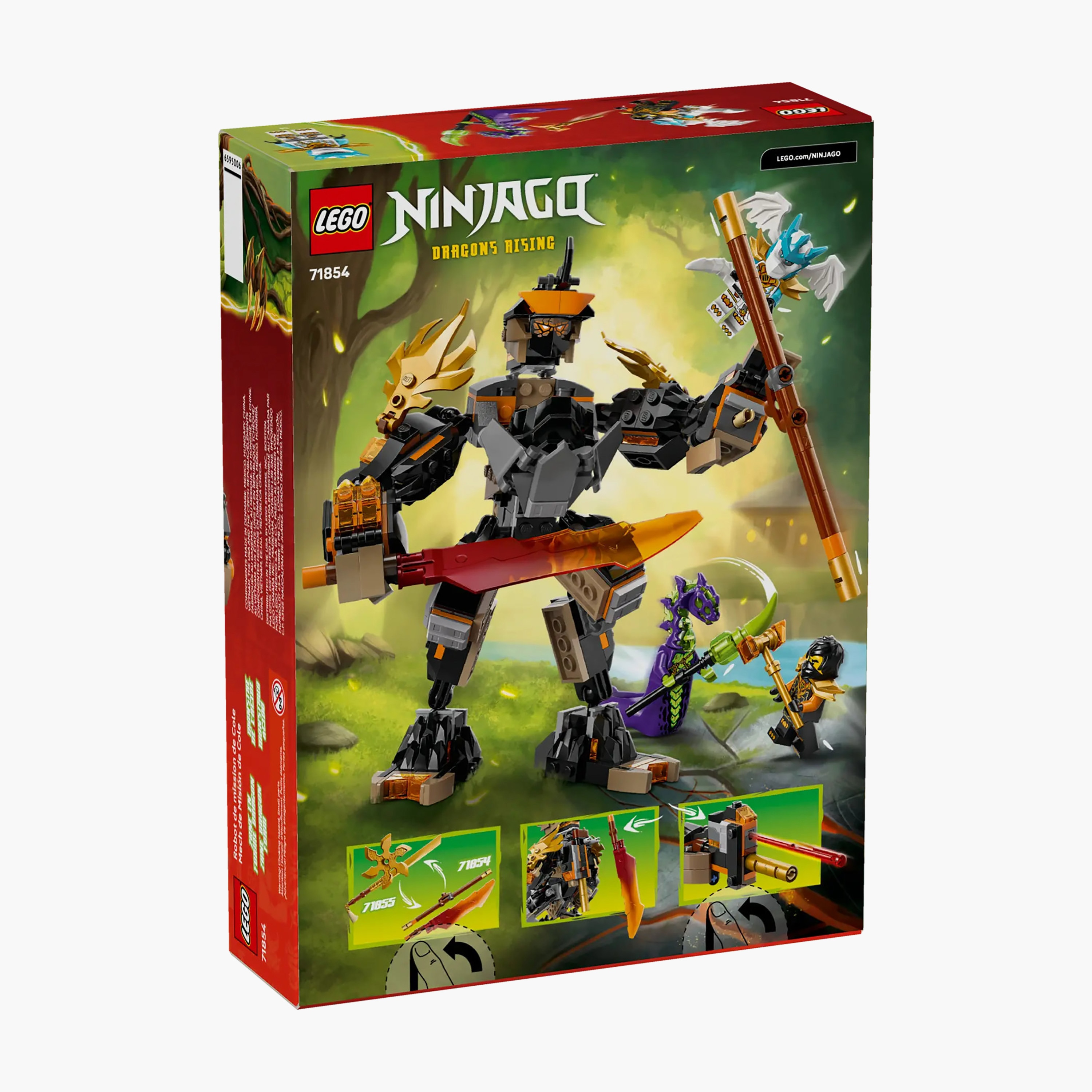 LEGO NINJAGO Cole’s Mission Mech & Dragon Zane Toys 71854-toys-buildingblocks-blocks-image-3