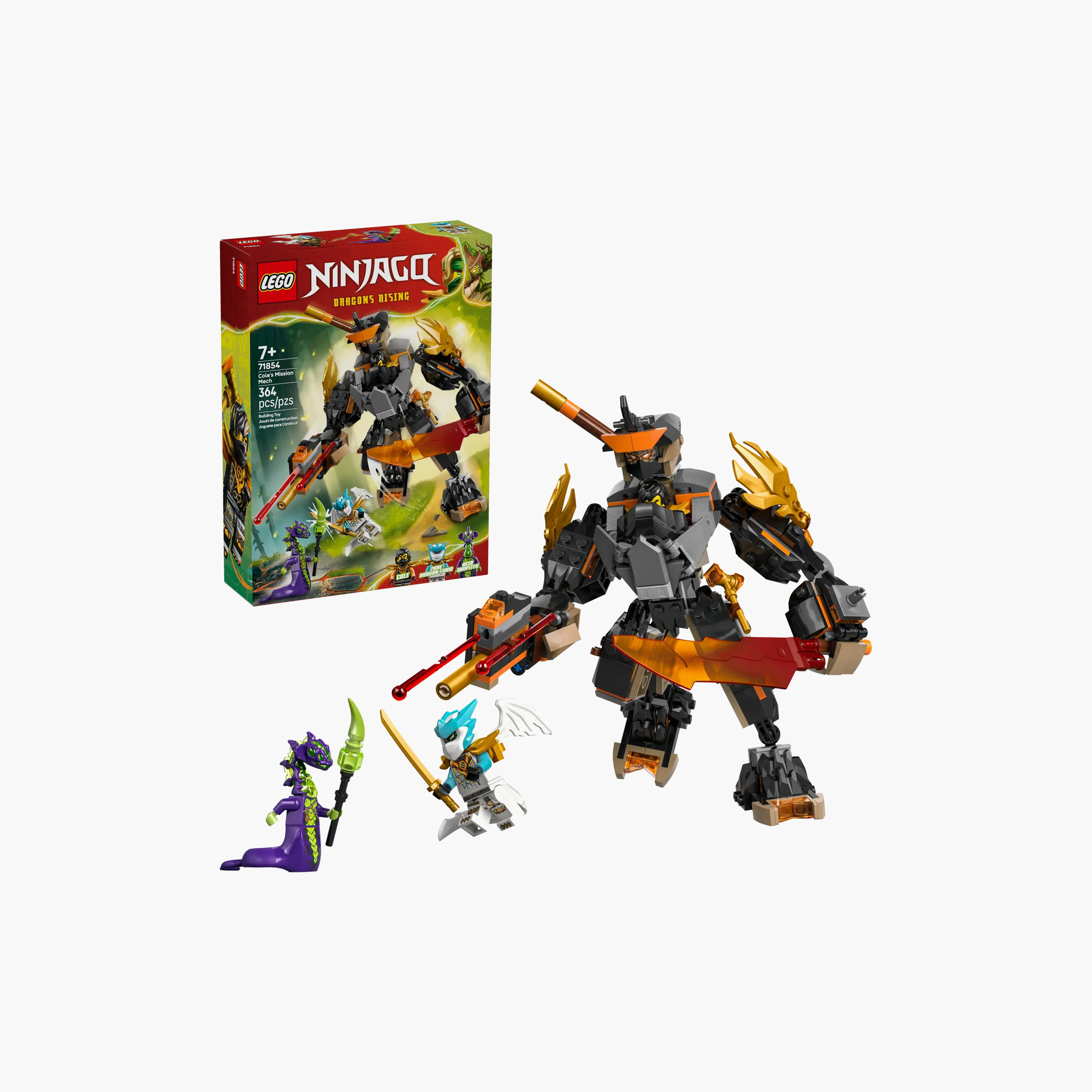 LEGO NINJAGO Cole’s Mission Mech & Dragon Zane Toys 71854-toys-buildingblocks-blocks-image-4