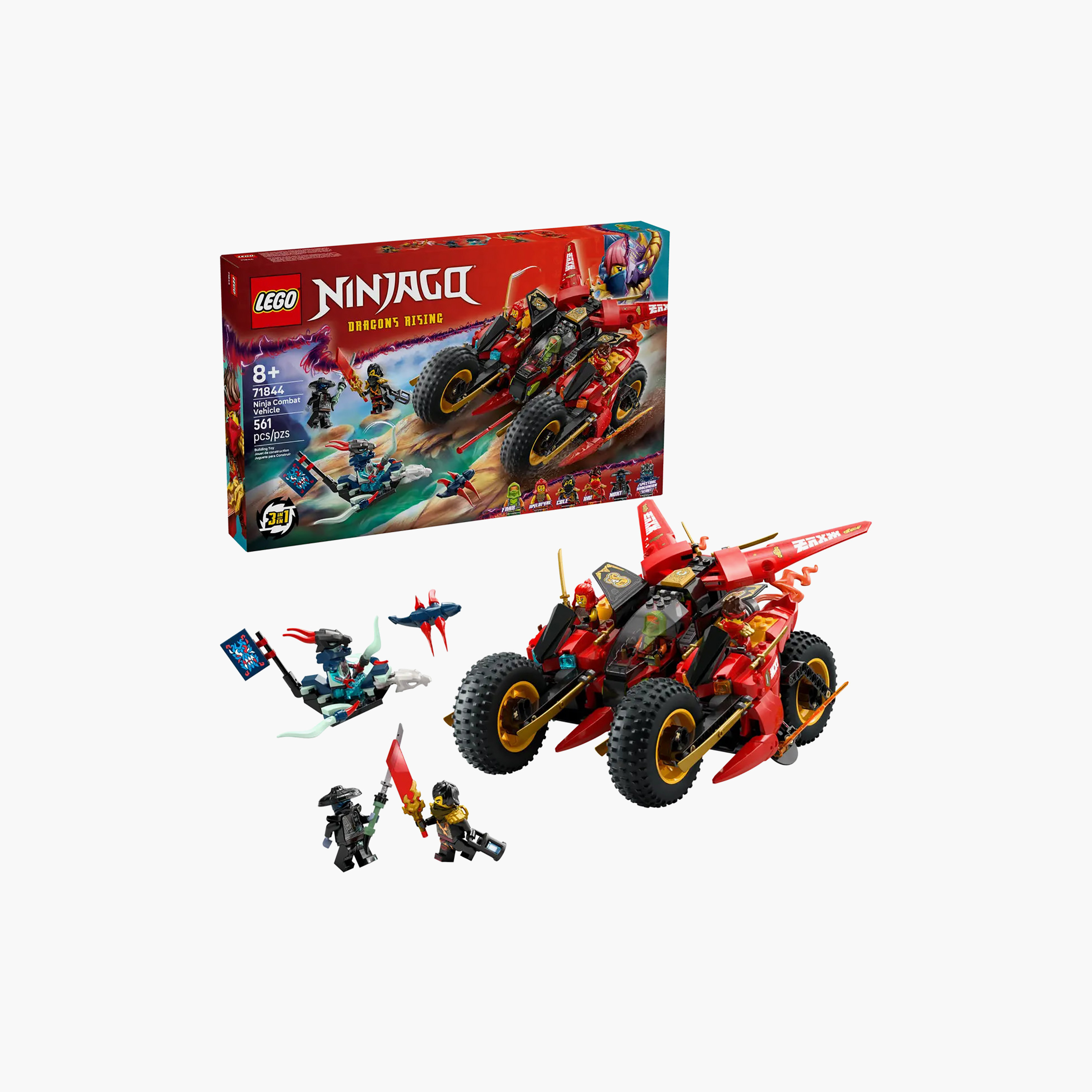LEGO NINJAGO Ninja Combat Vehicle 3-in-1 Toy Building Set 71844-toys-buildingblocks-blocks-image-4