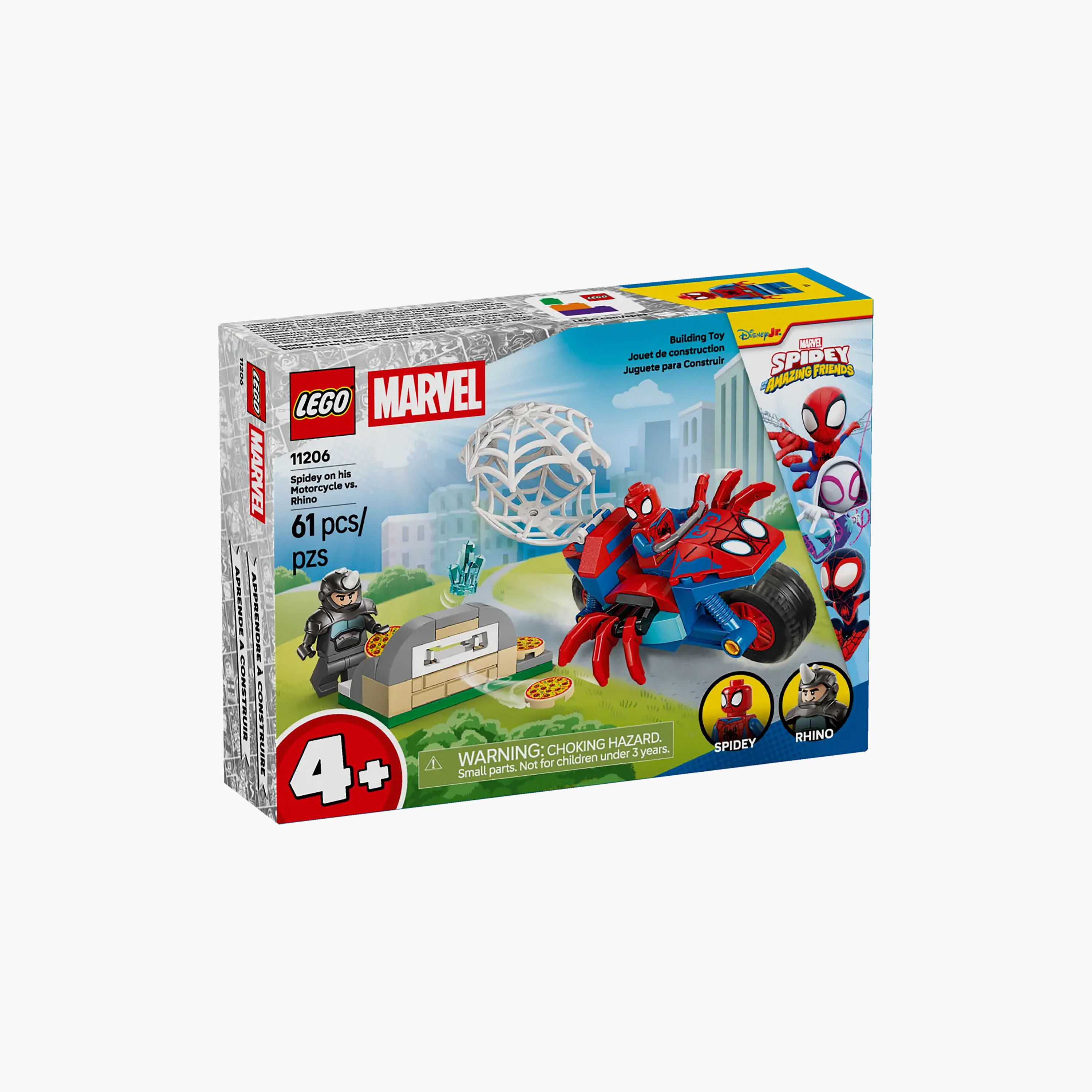 LEGO ǀ Marvel Spidey And His Amazing Friends Spidey on his Motorcycle vs. Rhino 11206-toys-buildingblocks-blocks-image-3