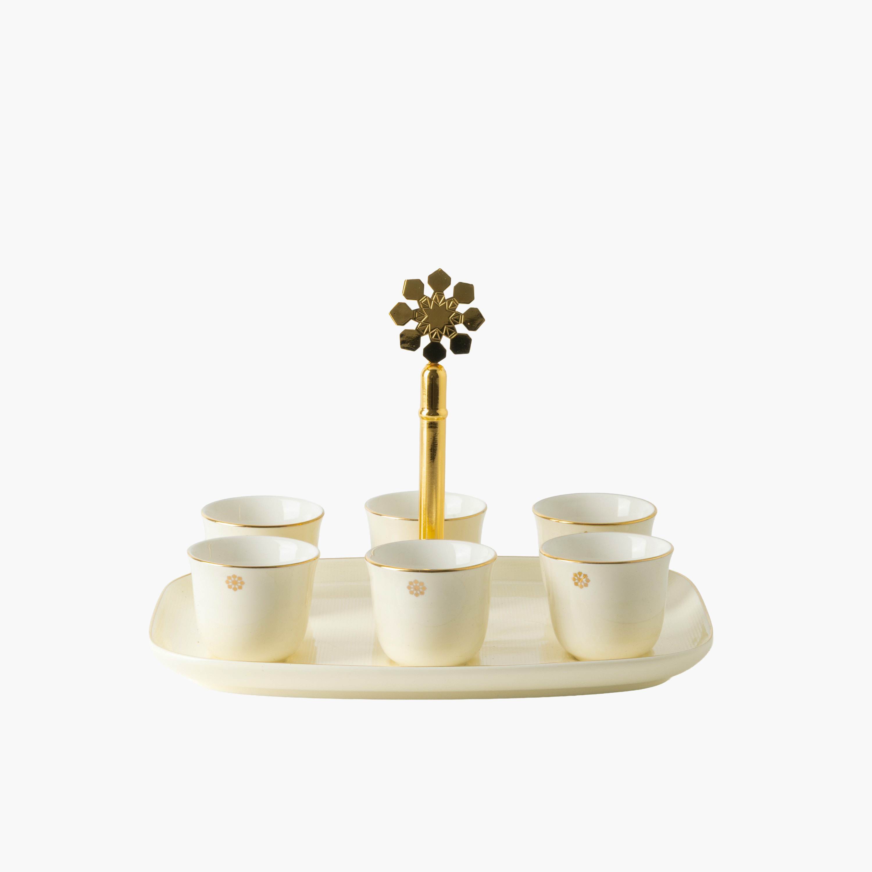 7-Piece Porcelain Kahwa Cup and Tray Set-household-dining-teaandcoffee-teaandcoffeesets-image-4