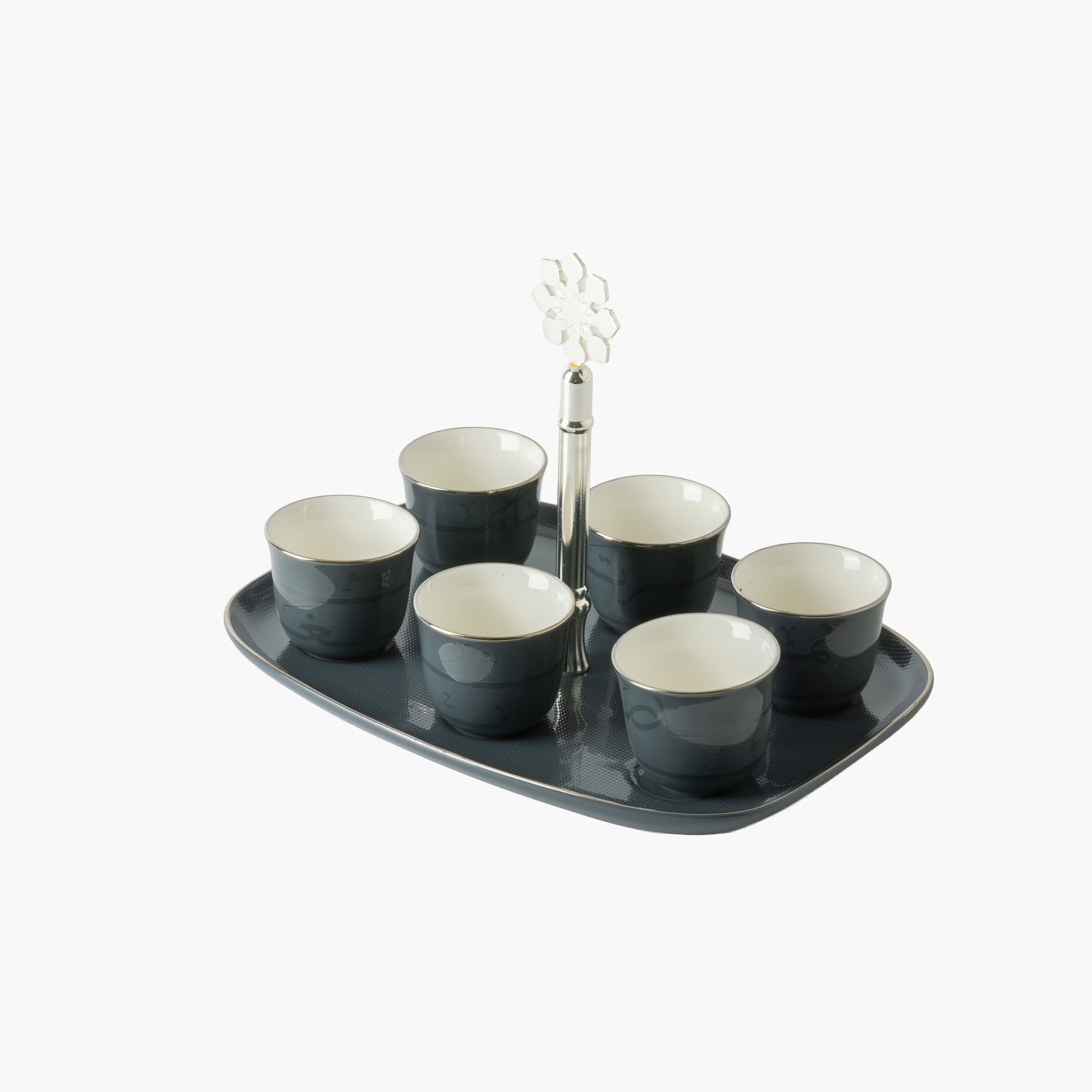 7-Piece Ceramic Kahwa Cup and Stand Set-household-dining-teaandcoffee-teaandcoffeesets-image-3