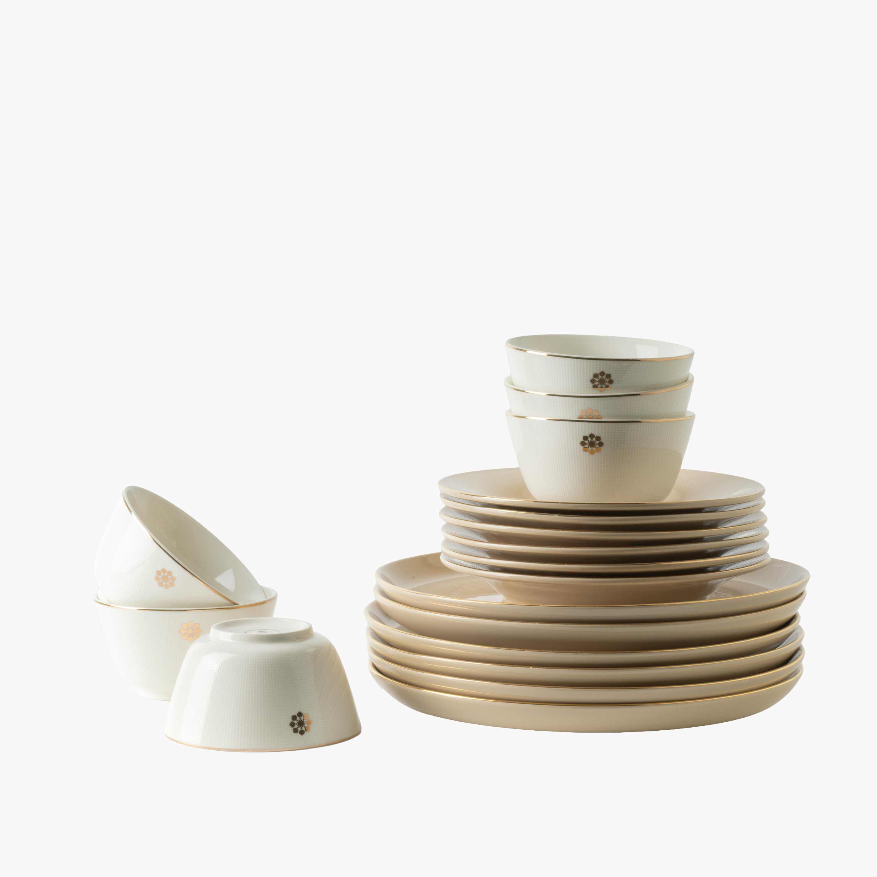 18-Piece Porcelain Dinner Plate and Bowl Set-household-dining-dinnerware-dinnersets-image-1