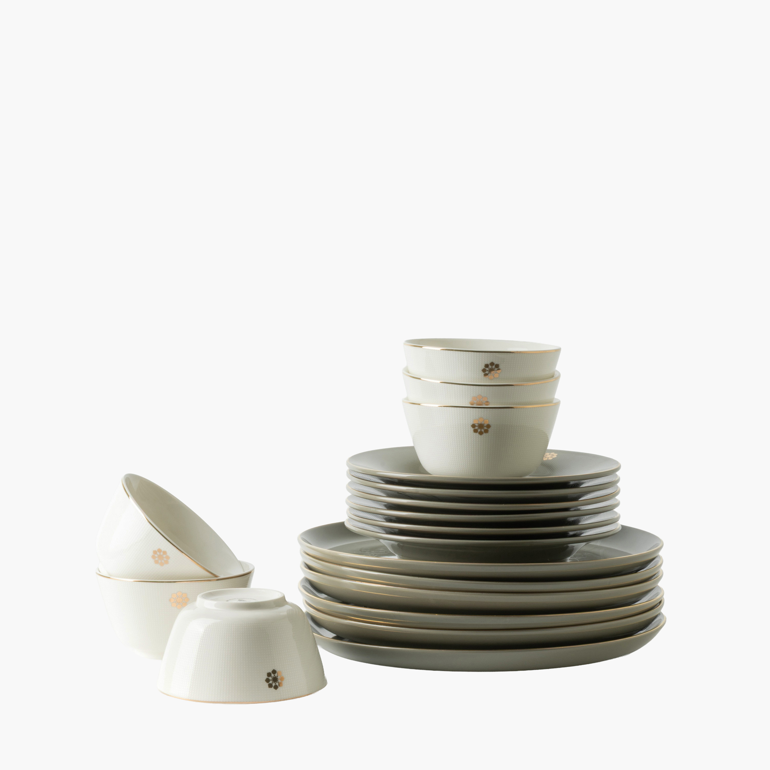 18-Piece Porcelain Dinner Plate and Bowl Set-household-dining-dinnerware-dinnersets-image-1