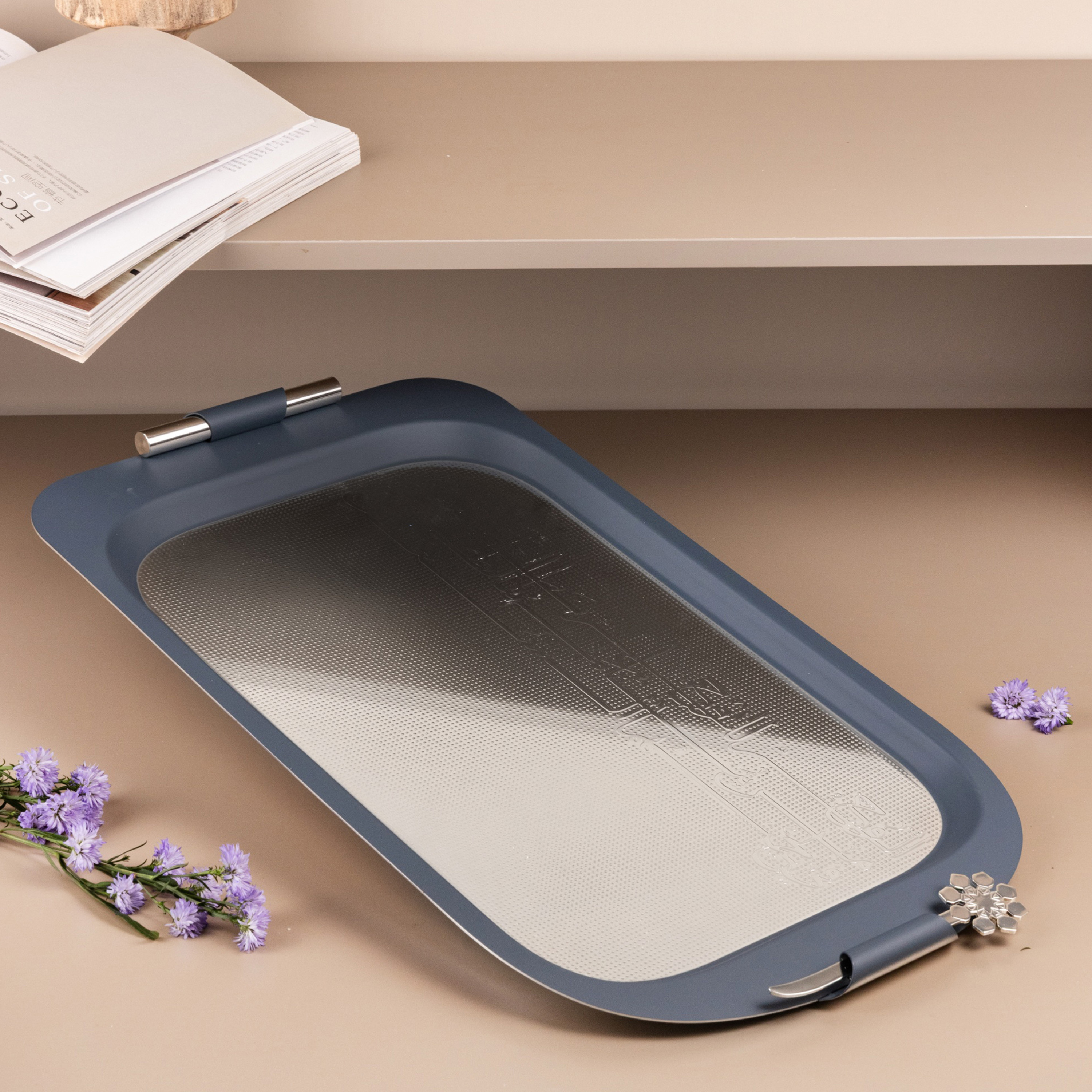 Rectangular Serving Tray with Handle - 53x31 cms-household-dining-serveware-servingtrays-image-3