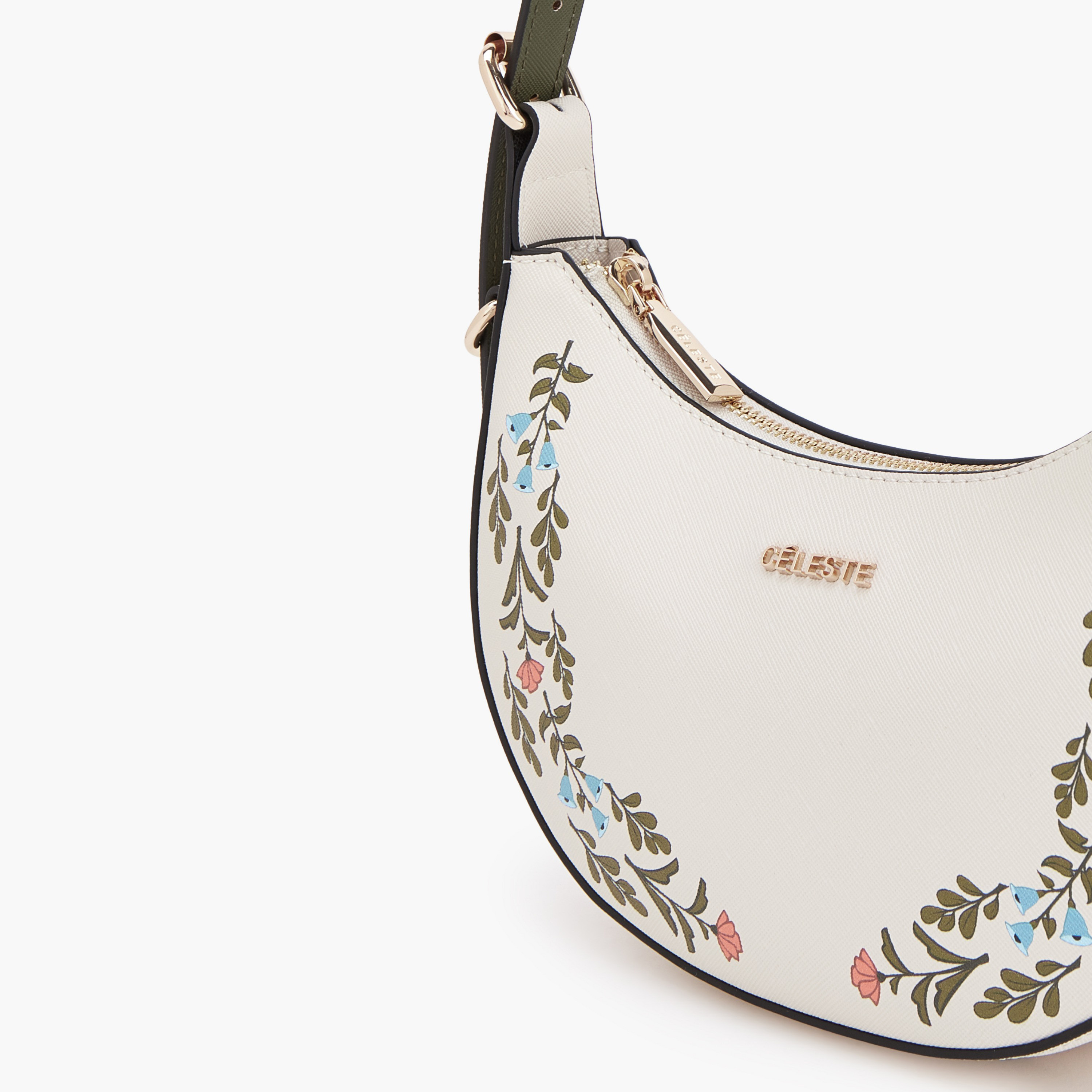 Celeste Safiano Floral Print Shoulder Bag with Adjustable Strap-women-bagsandwallets-handbags-image-5