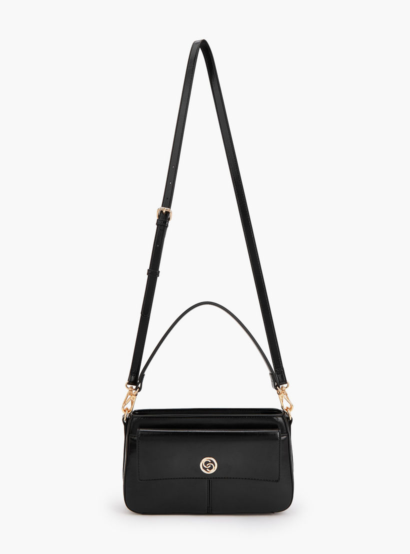شنطة كروس بودي بحزام قابل للفصل وتفاصيل الشعار من سيليست-women-bagsandwallets-handbags-image-2