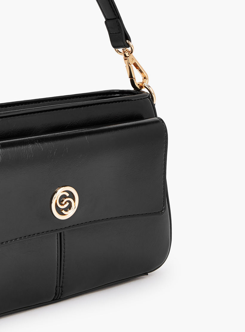 شنطة كروس بودي بحزام قابل للفصل وتفاصيل الشعار من سيليست-women-bagsandwallets-handbags-image-3