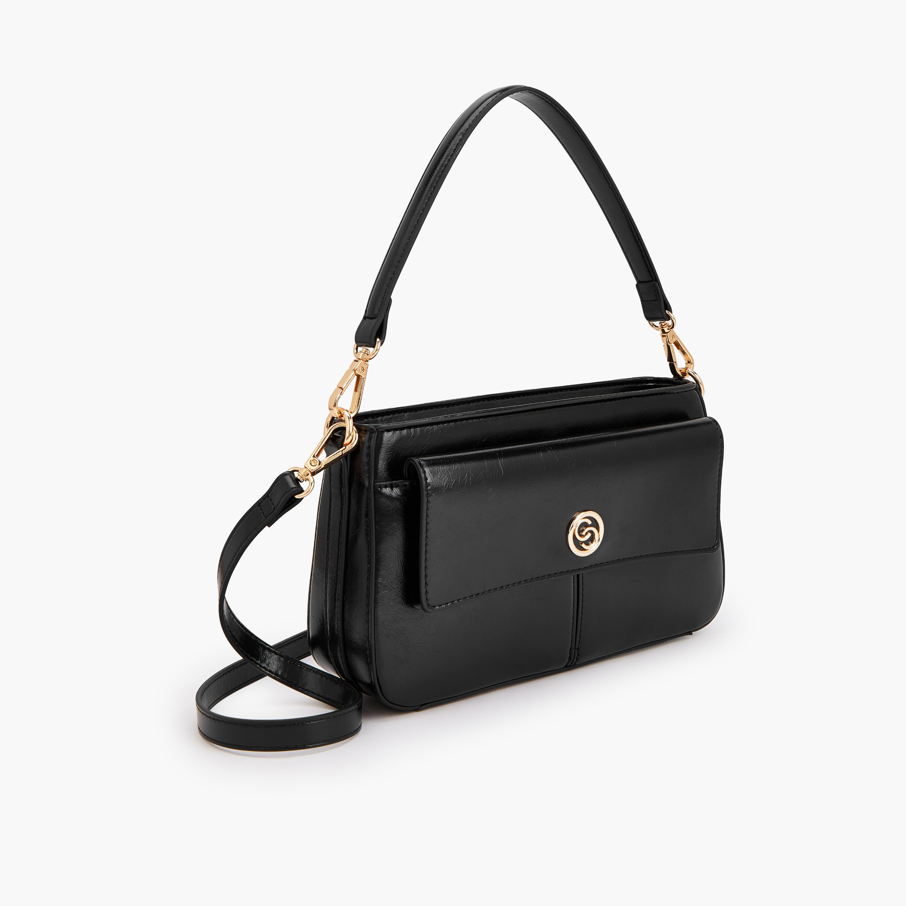 شنطة كروس بودي بحزام قابل للفصل وتفاصيل الشعار من سيليست-women-bagsandwallets-handbags-image-7