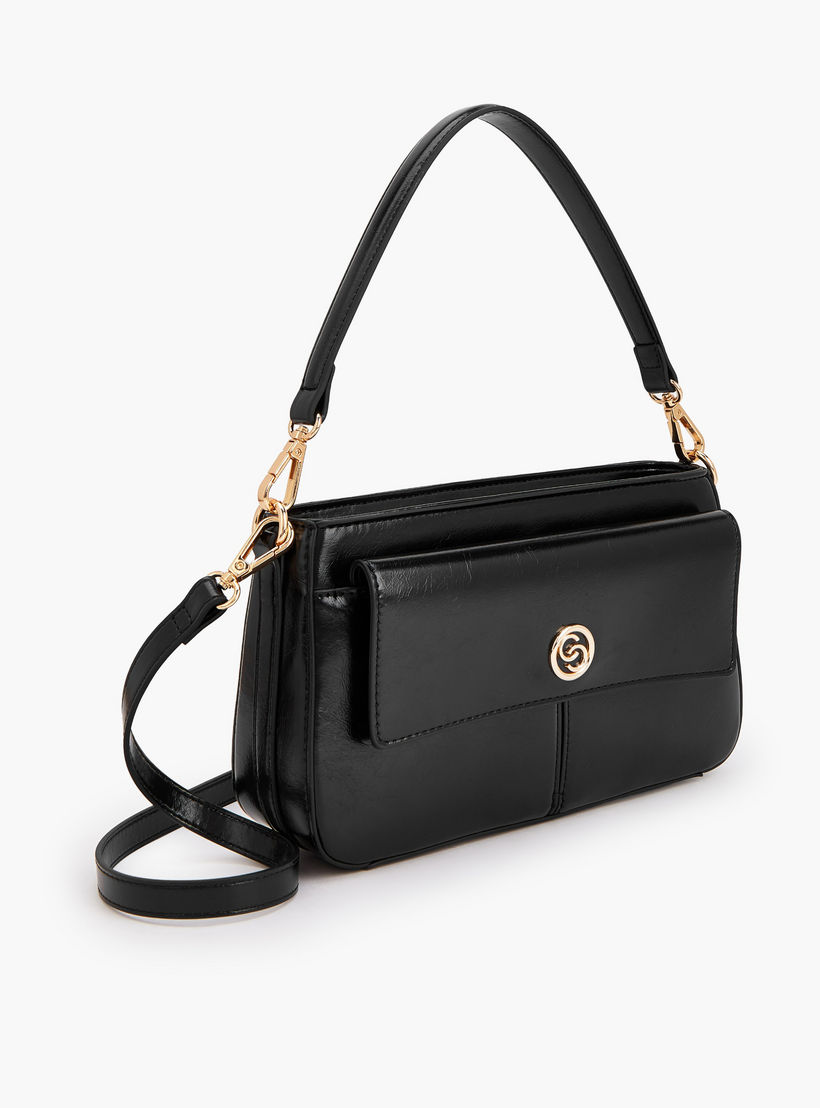 شنطة كروس بودي بحزام قابل للفصل وتفاصيل الشعار من سيليست-women-bagsandwallets-handbags-image-7