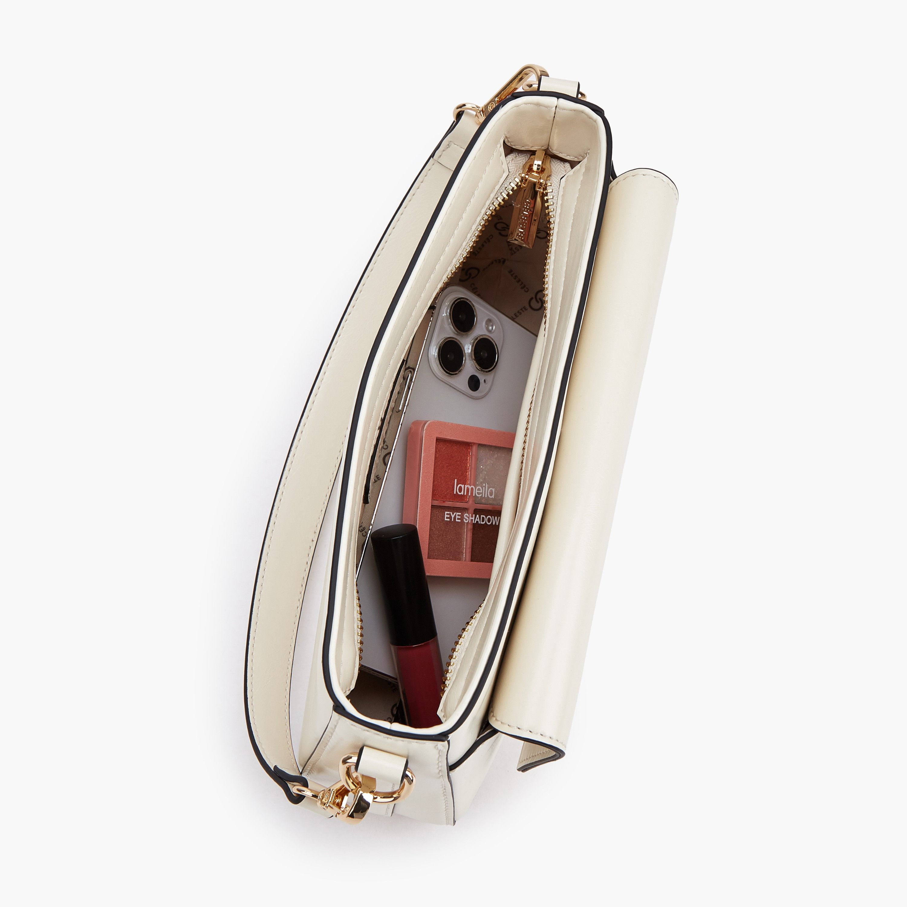 شنطة كروس بودي بحزام قابل للفصل وتفاصيل الشعار من سيليست-women-bagsandwallets-handbags-image-6