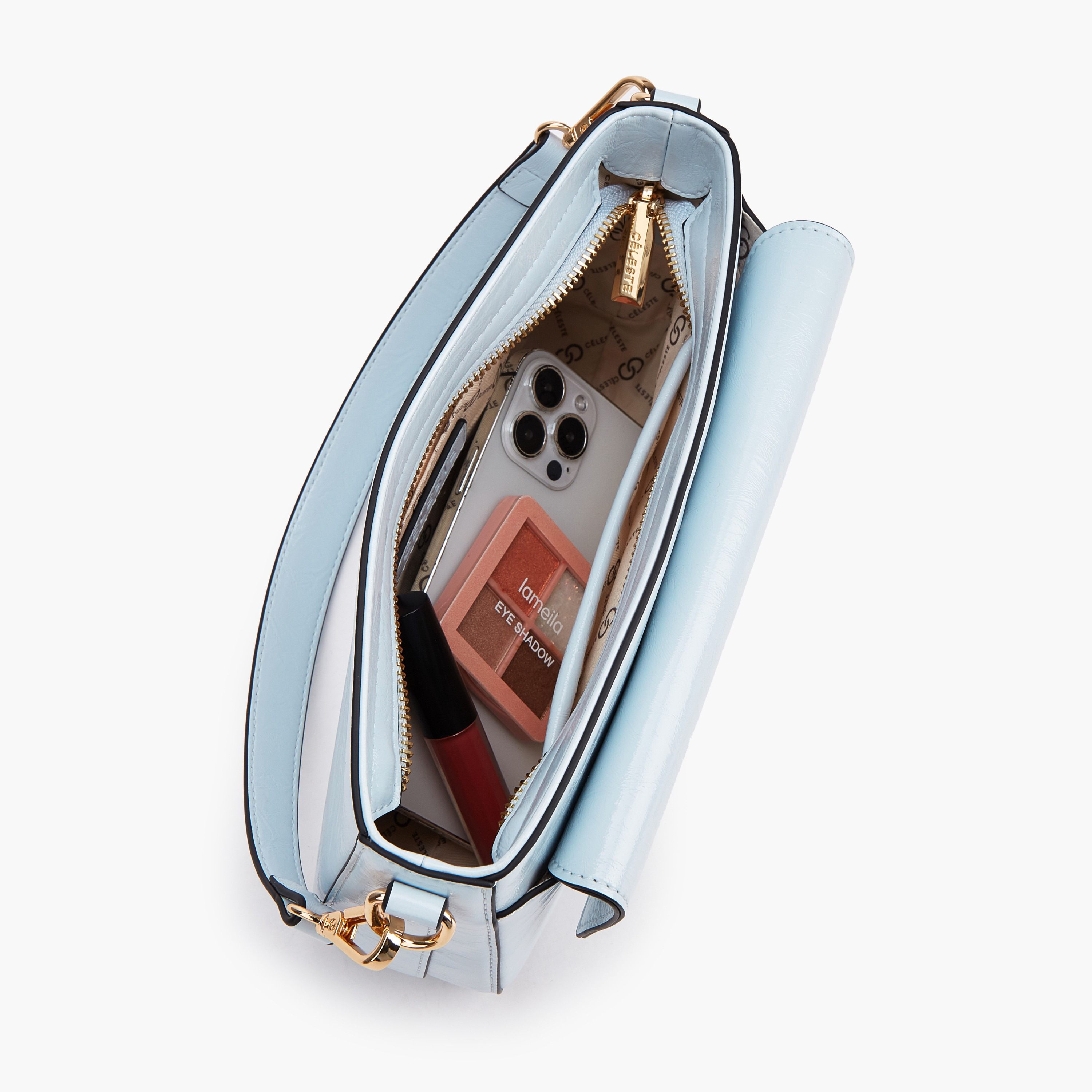 شنطة كروس بودي بحزام قابل للفصل وتفاصيل الشعار من سيليست-women-bagsandwallets-handbags-image-6