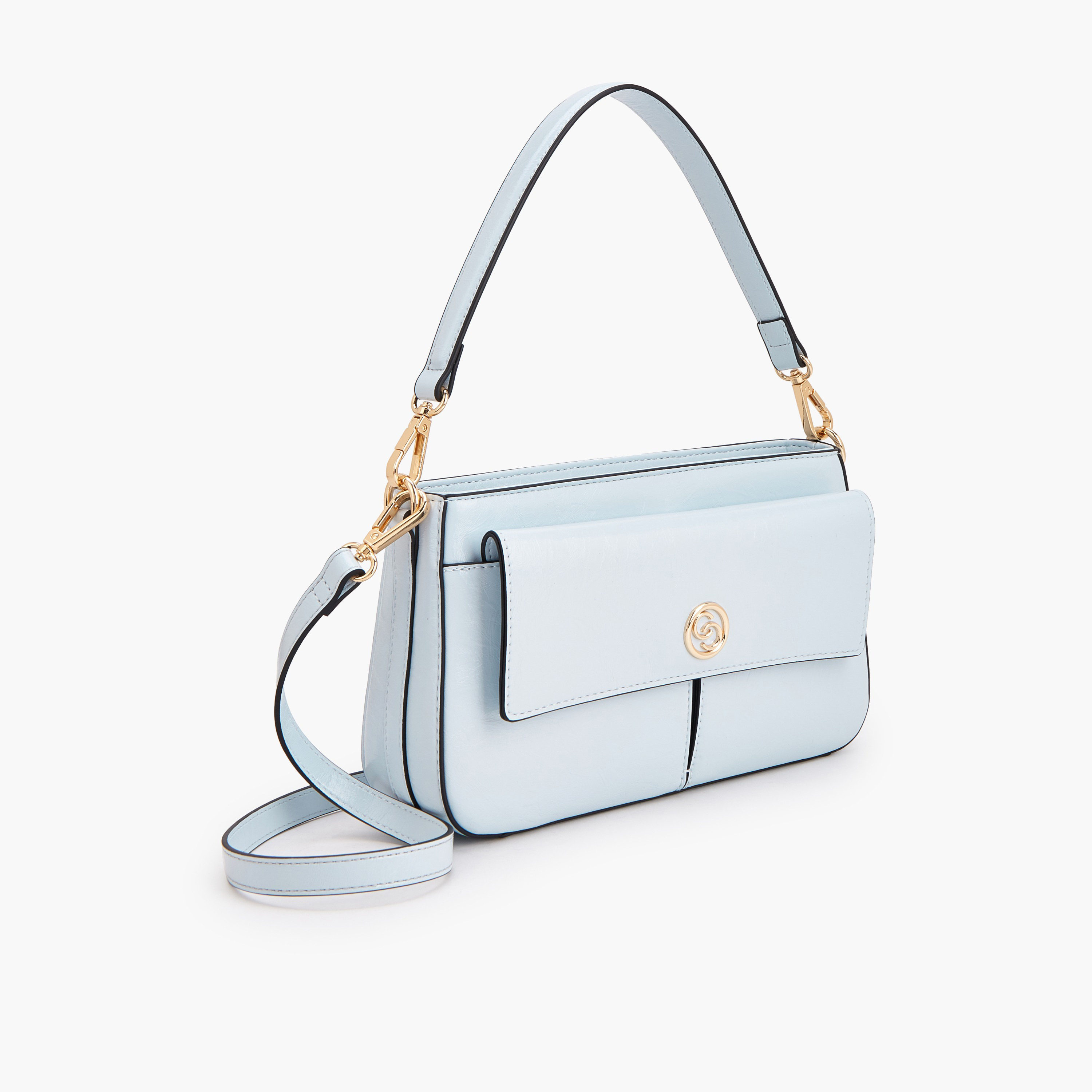 شنطة كروس بودي بحزام قابل للفصل وتفاصيل الشعار من سيليست-women-bagsandwallets-handbags-image-7