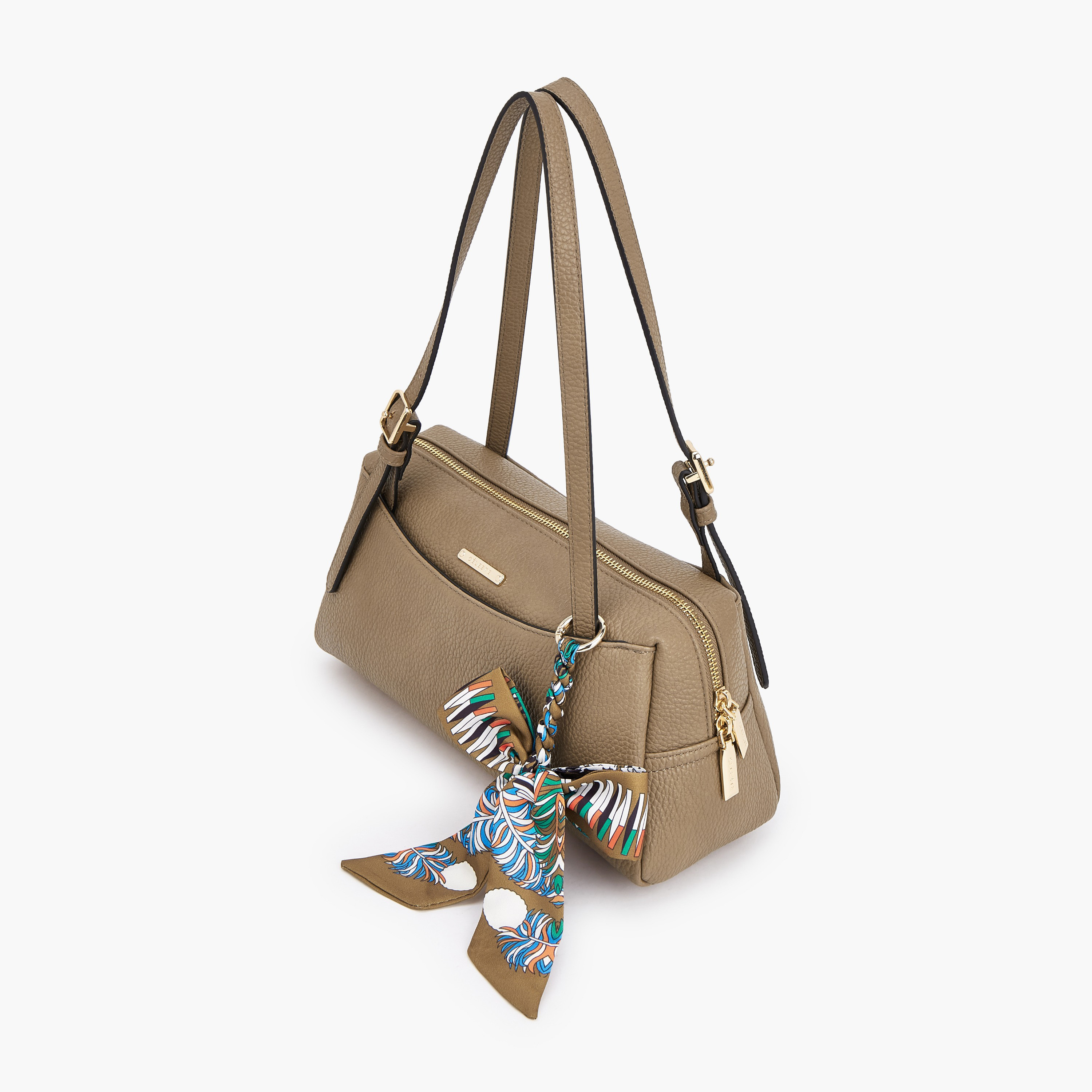 شنطة كتف بارزة الملمس بتفاصيل وشاح من سيليست-women-bagsandwallets-handbags-image-4