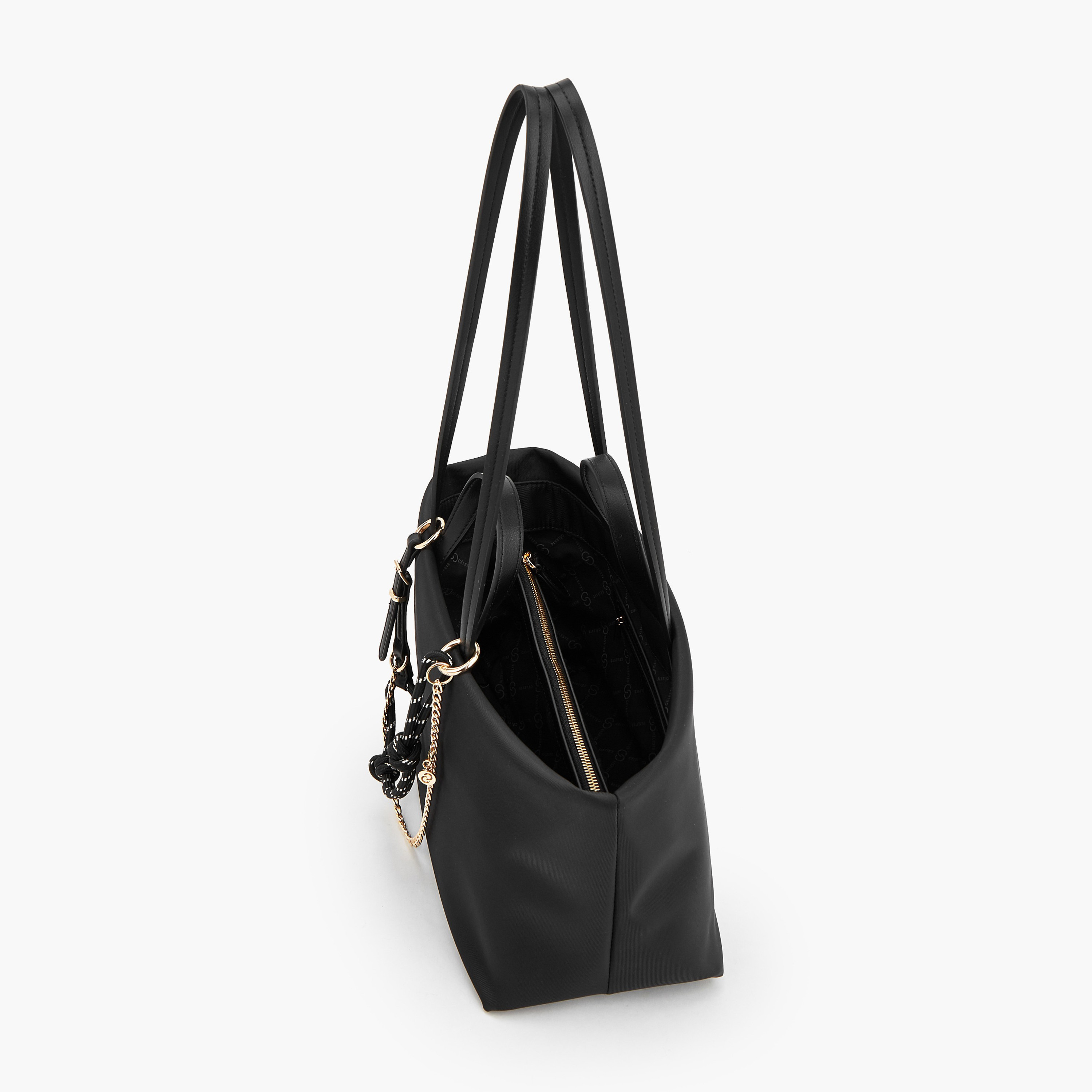 شنطة توتي بتفاصيل سلسلة ومقبض مزدوج من سيليست-women-bagsandwallets-handbags-image-6