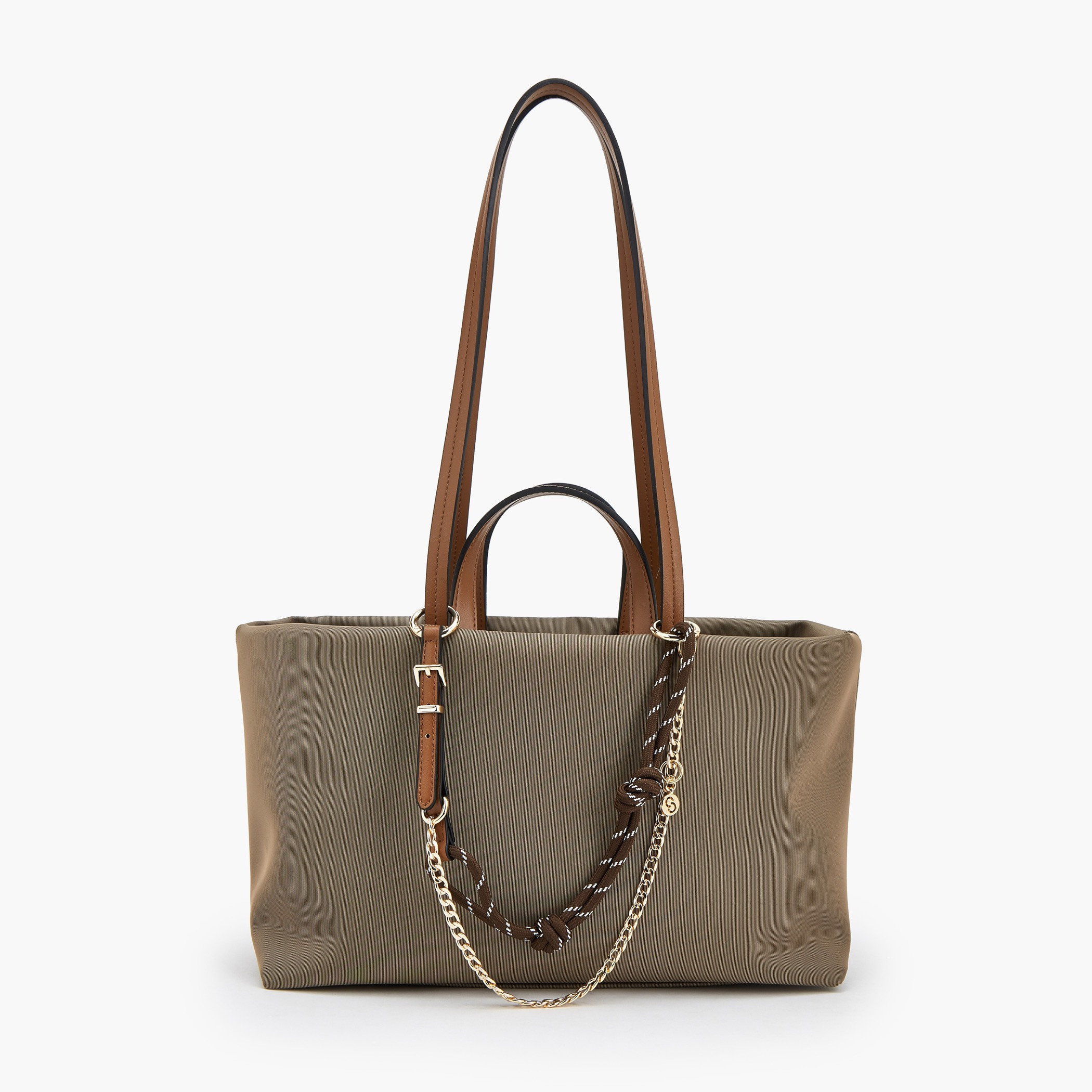 شنطة توتي بتفاصيل سلسلة ومقبض مزدوج من سيليست-women-bagsandwallets-handbags-image-1
