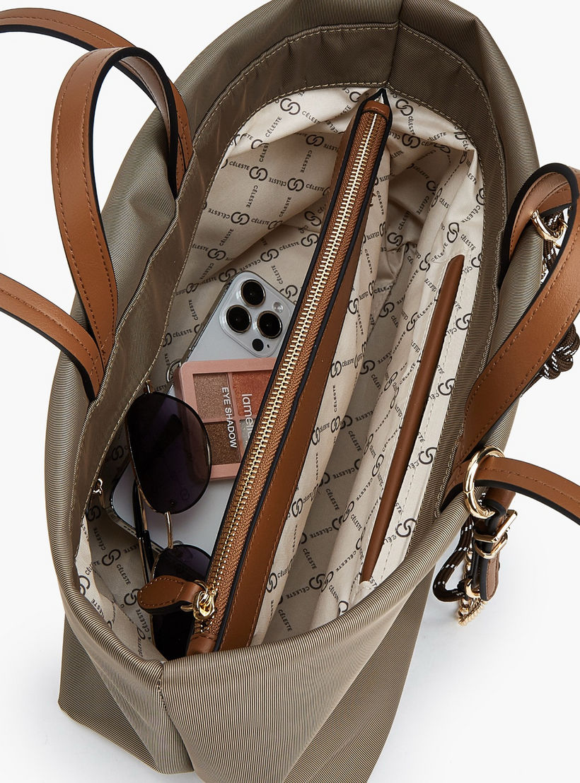 شنطة توتي بتفاصيل سلسلة ومقبض مزدوج من سيليست-women-bagsandwallets-handbags-image-8