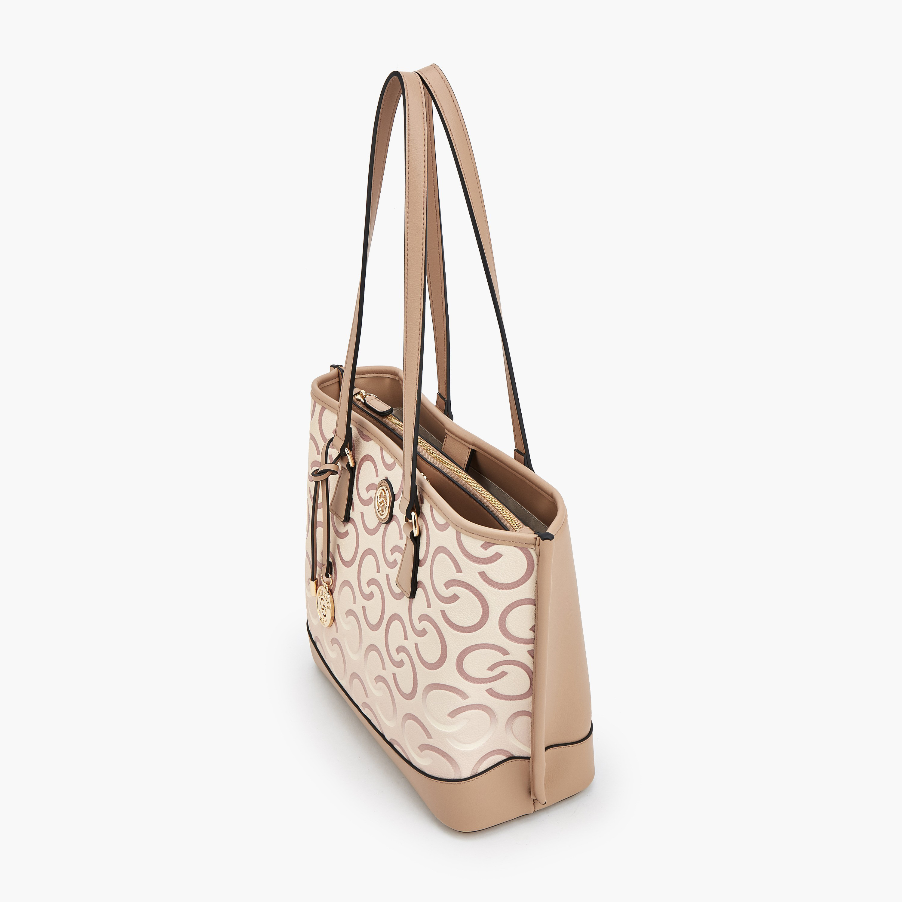 Celeste Monogram Print Tote Bag with Double Handle-women-bagsandwallets-handbags-image-5