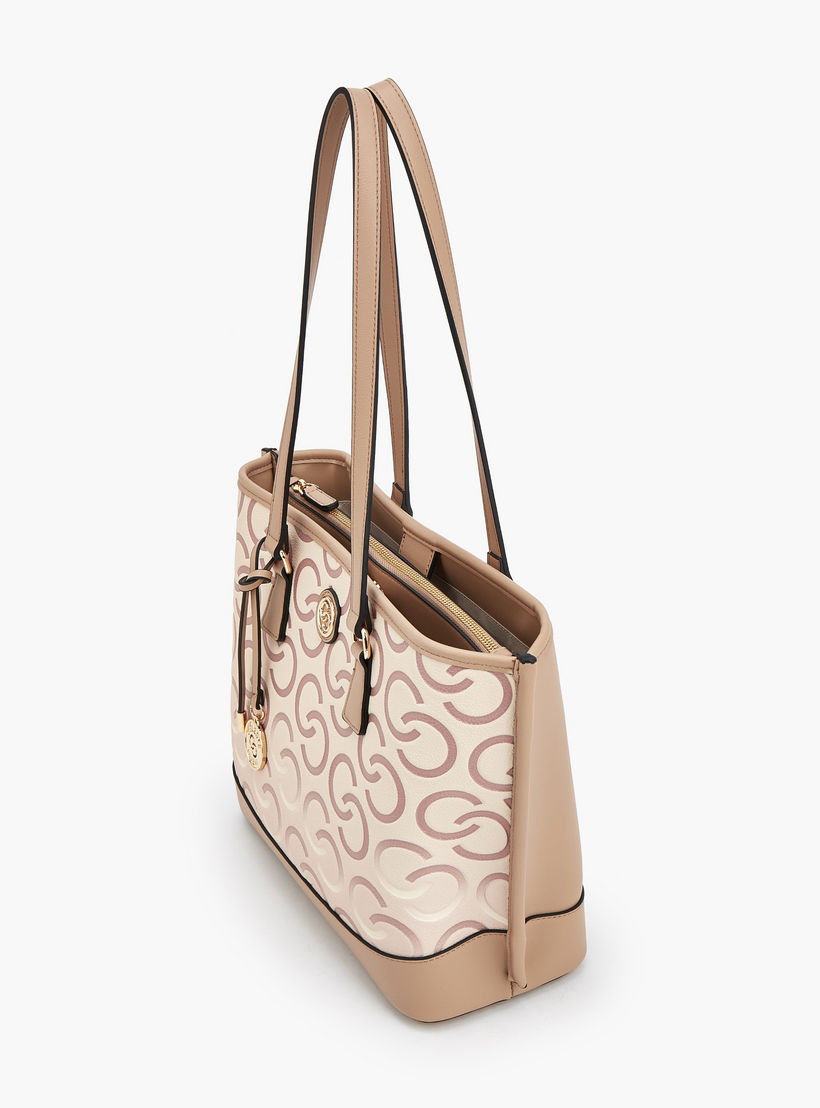 Celeste Monogram Print Tote Bag with Double Handle-women-bagsandwallets-handbags-image-5