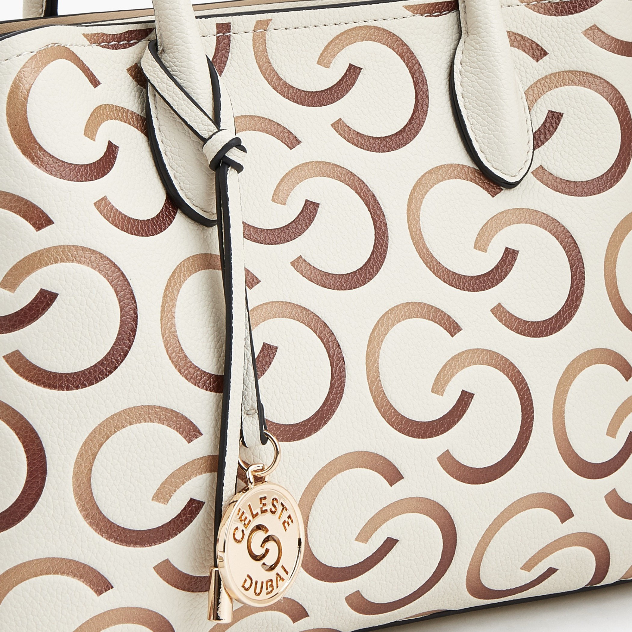 Celeste Monogram Print Tote Bag with Double Handle-women-bagsandwallets-handbags-image-5