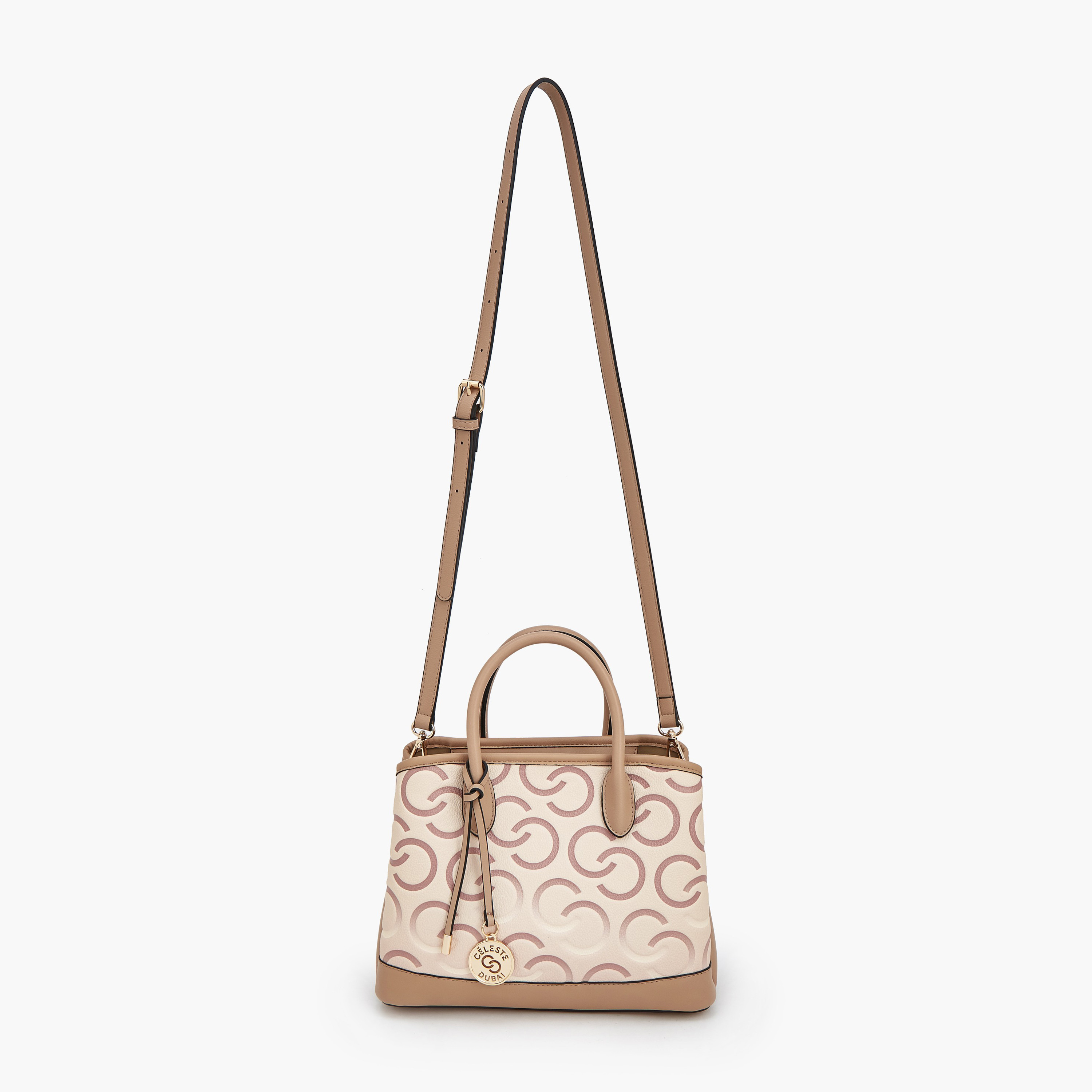 شنطة توتي بطبعات مونوجرام ومقبض مزدوج من سيليست-women-bagsandwallets-handbags-image-3