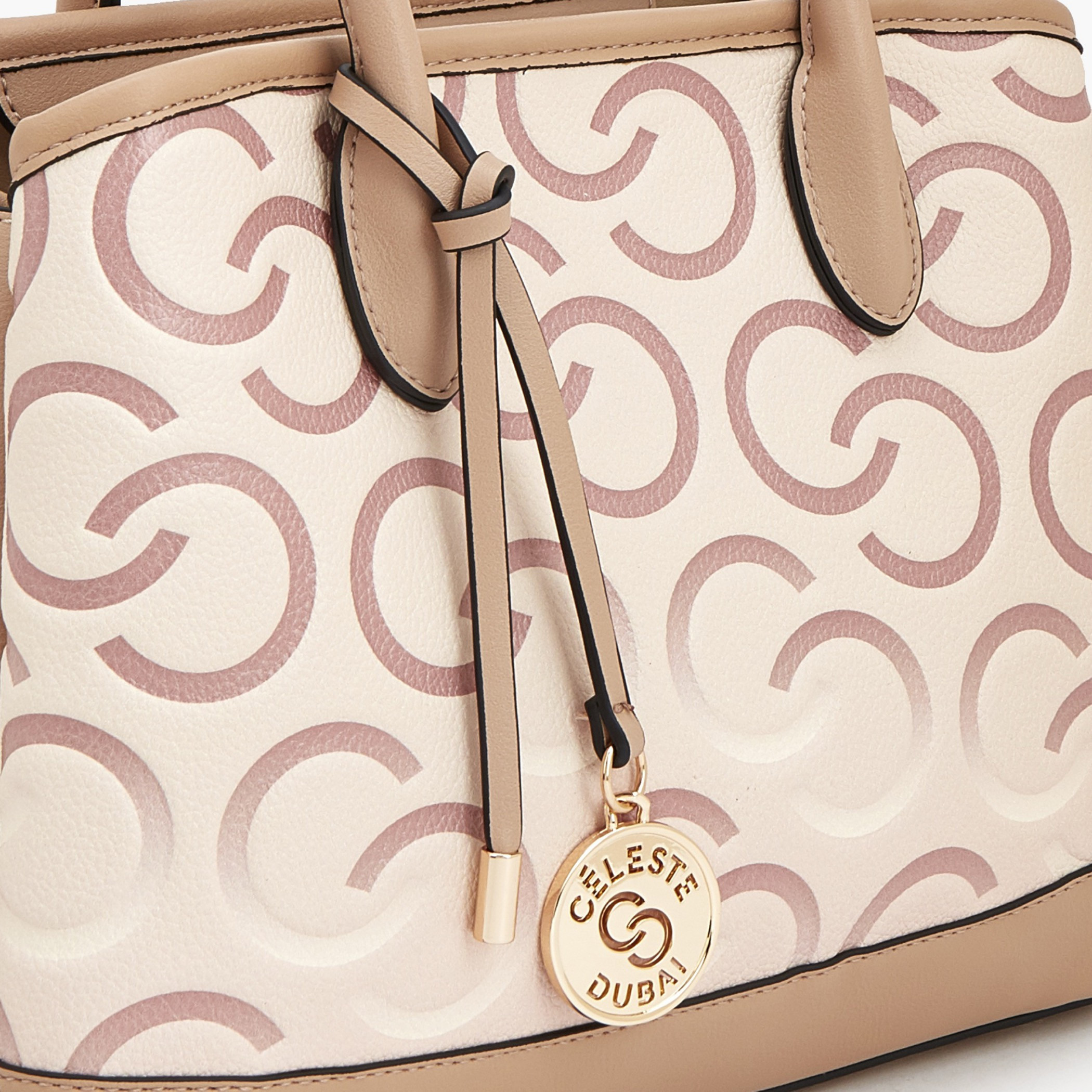 شنطة توتي بطبعات مونوجرام ومقبض مزدوج من سيليست-women-bagsandwallets-handbags-image-5
